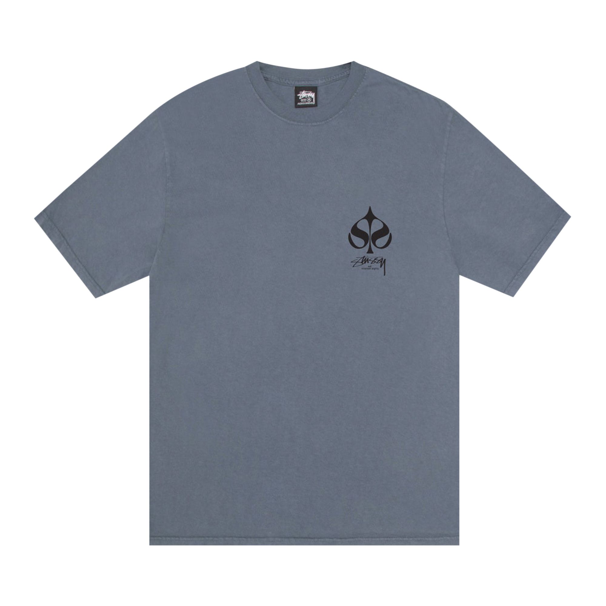 Pre-owned Stussy Spade Tee Pigment Dyed 'navy' | Blue | Men's Size Xl
