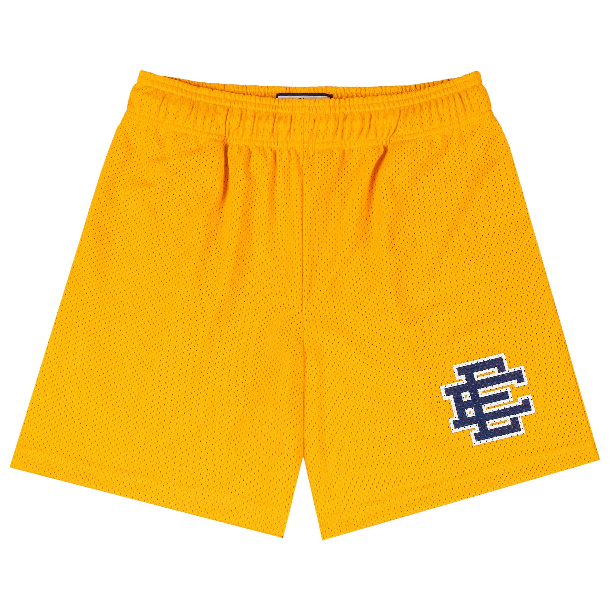 Pre-owned Eric Emanuel Ee Basic Short 'gold/navy' | Blue | Men's Size L