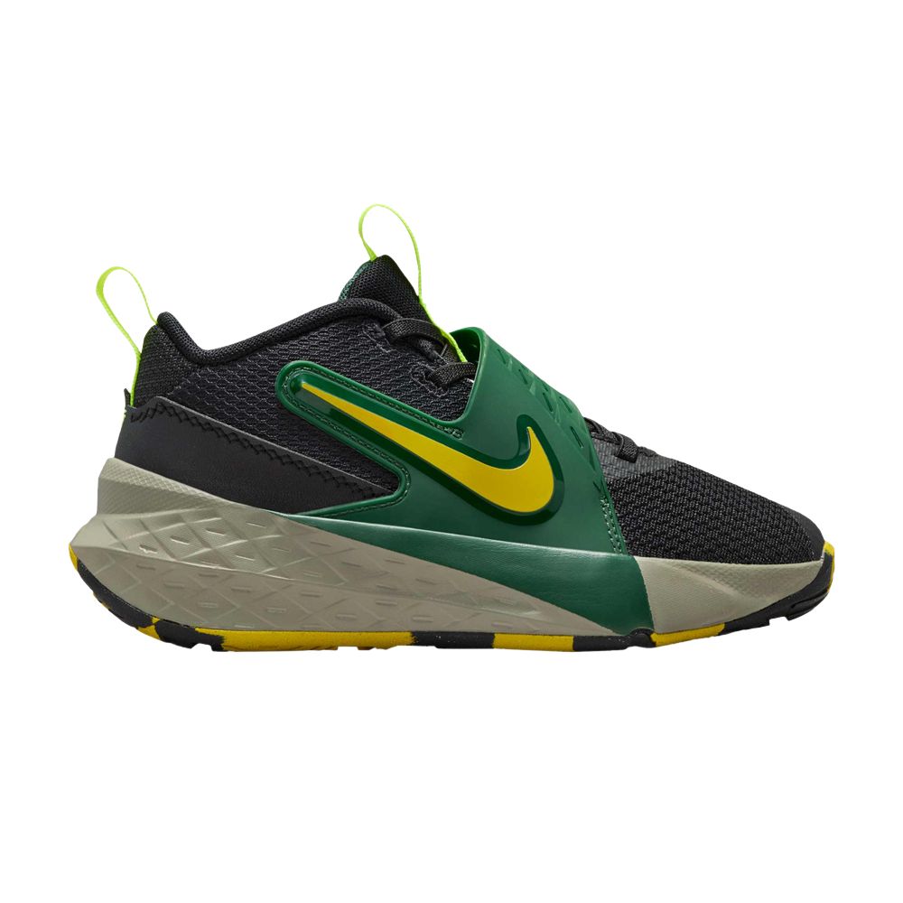 Nike Team Hustle D12 PS 'Black Fir Bright Citron' | Kid's Size 12 - HF6280-004