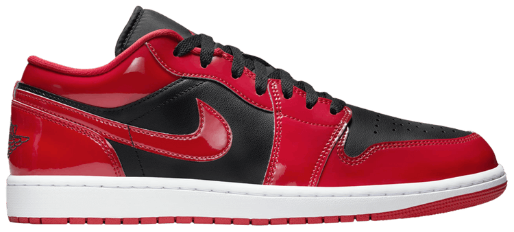 Air Jordan 1 Low Patent Varsity Red Black
