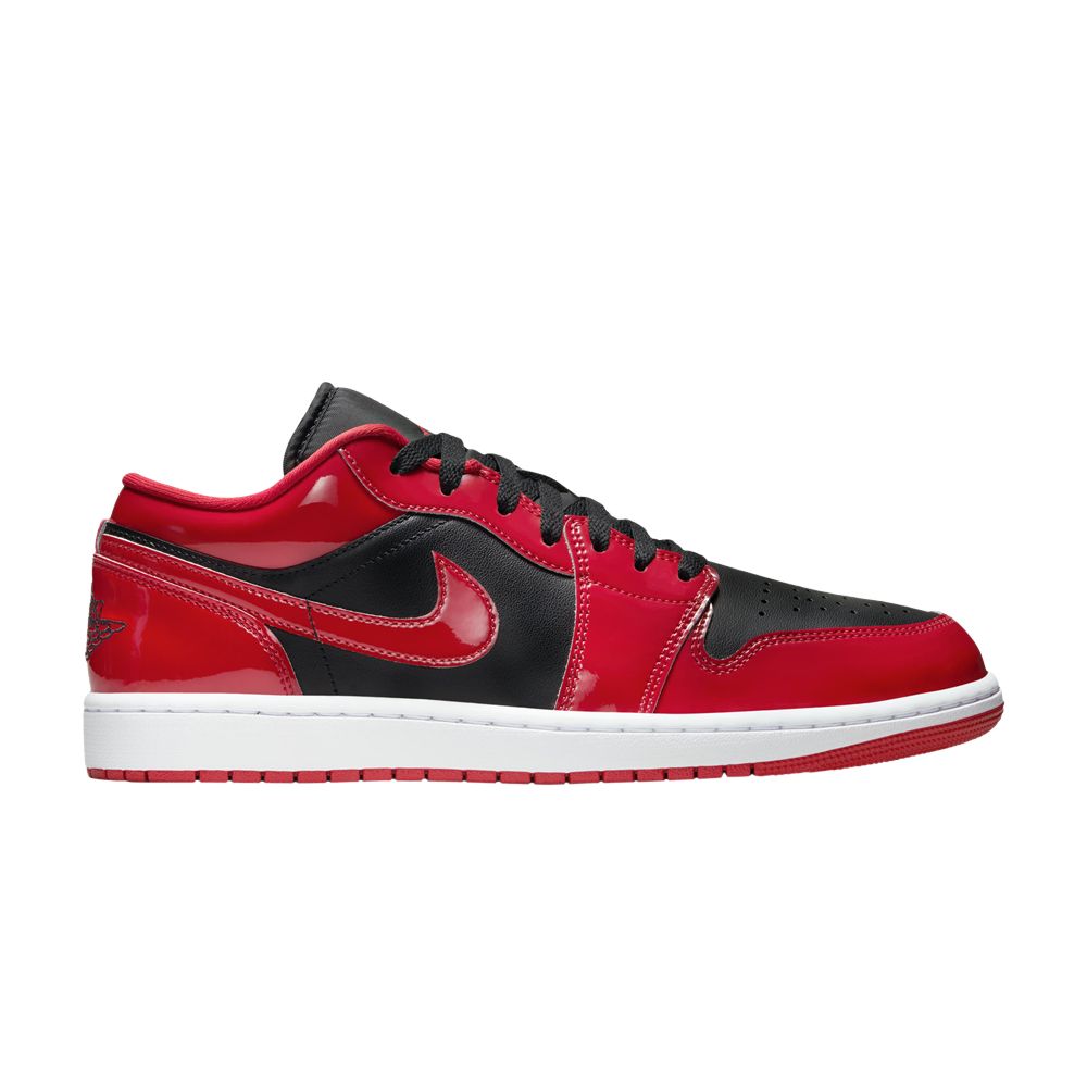 Pre-owned Air Jordan Wmns 1 Low 'patent Varsity Red Black' | Women's Size 9