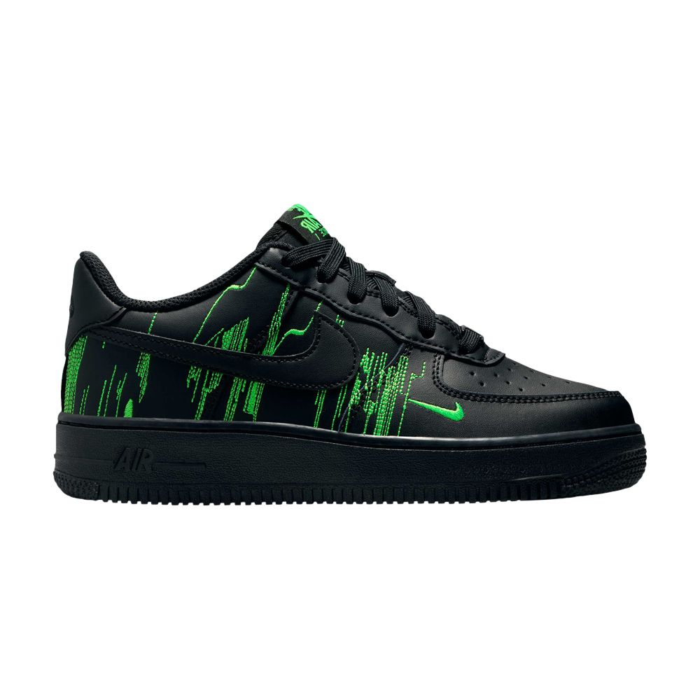 Pre-owned Nike Air Force 1 Low Gs 'matrix' | Black | Kid's Size 6.5