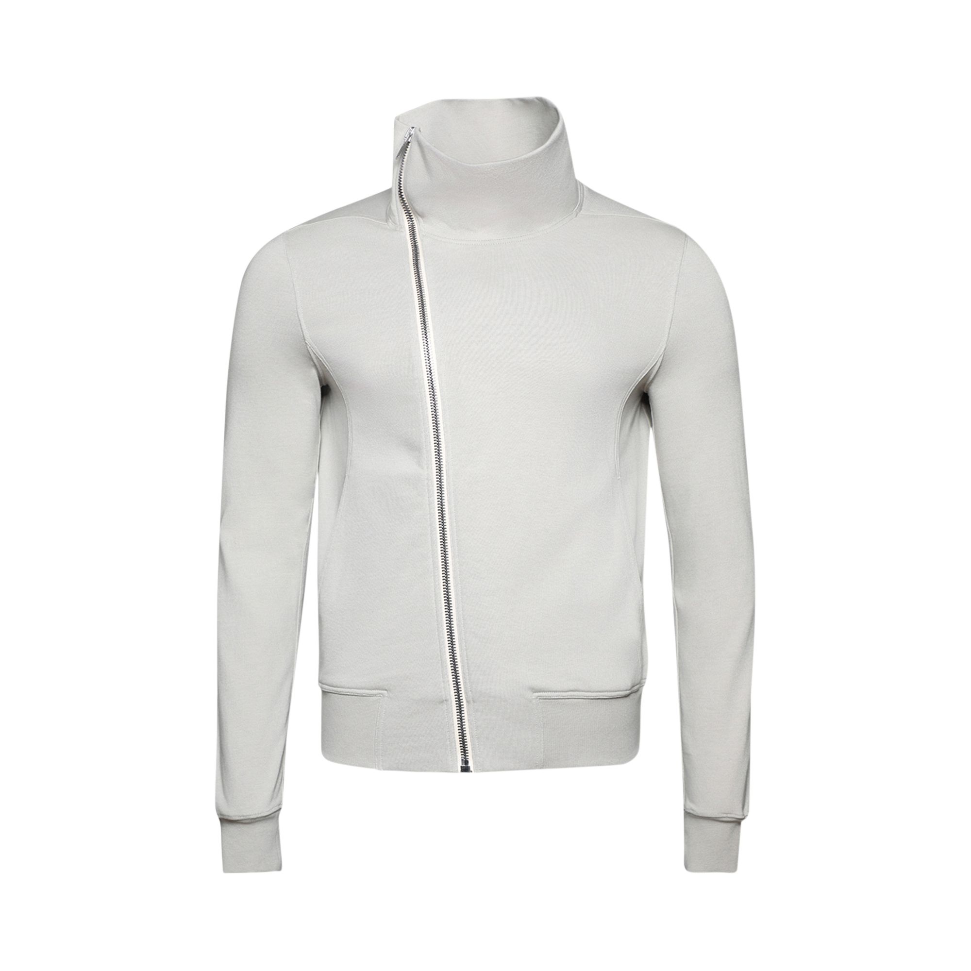 Pre-owned Rick Owens Asymmetrical Zippered Sweatshirt 'pearl' | White | Men's Size M
