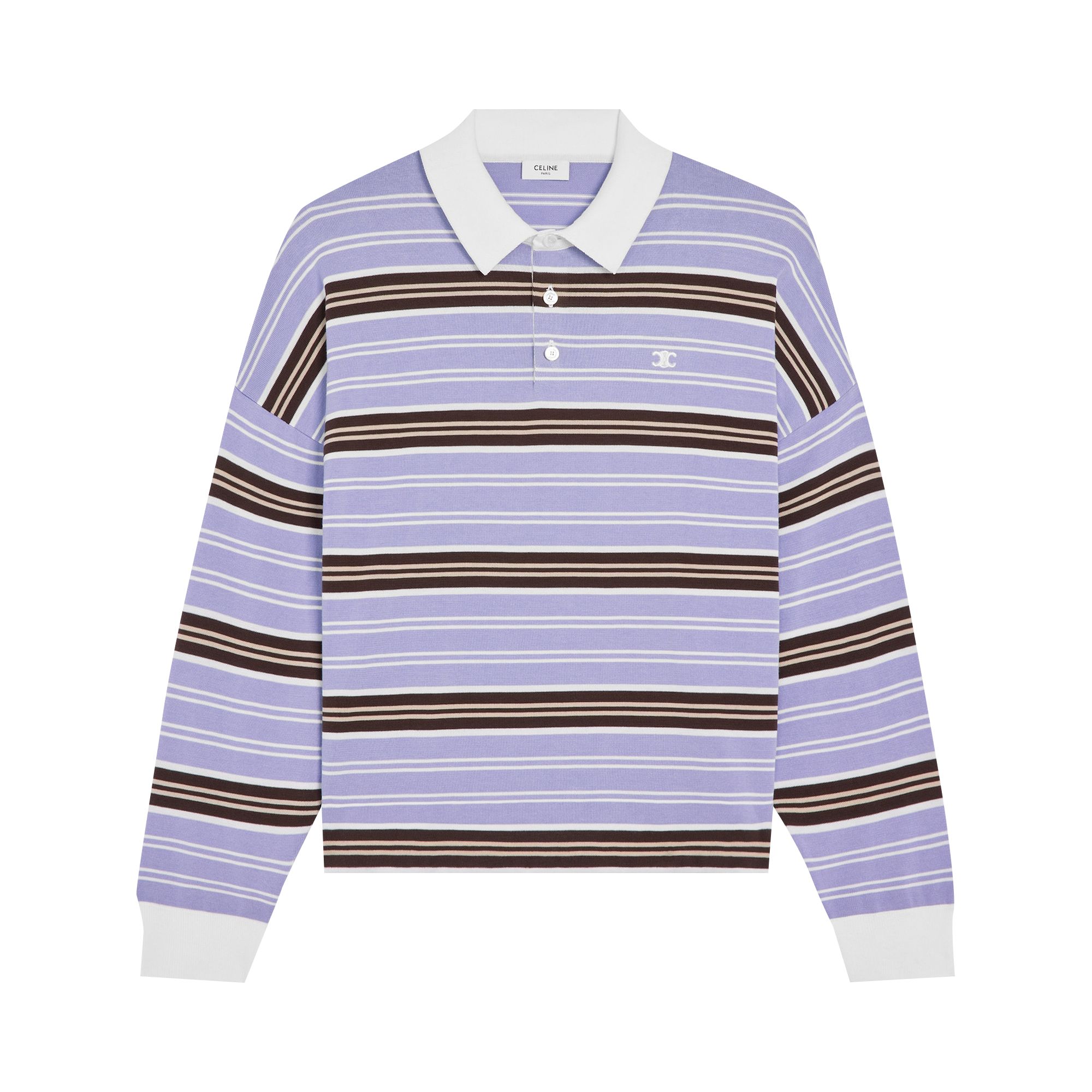 Pre-owned Celine Polo Sweater 'lilac/brown/ecru' | Purple | Men's Size M