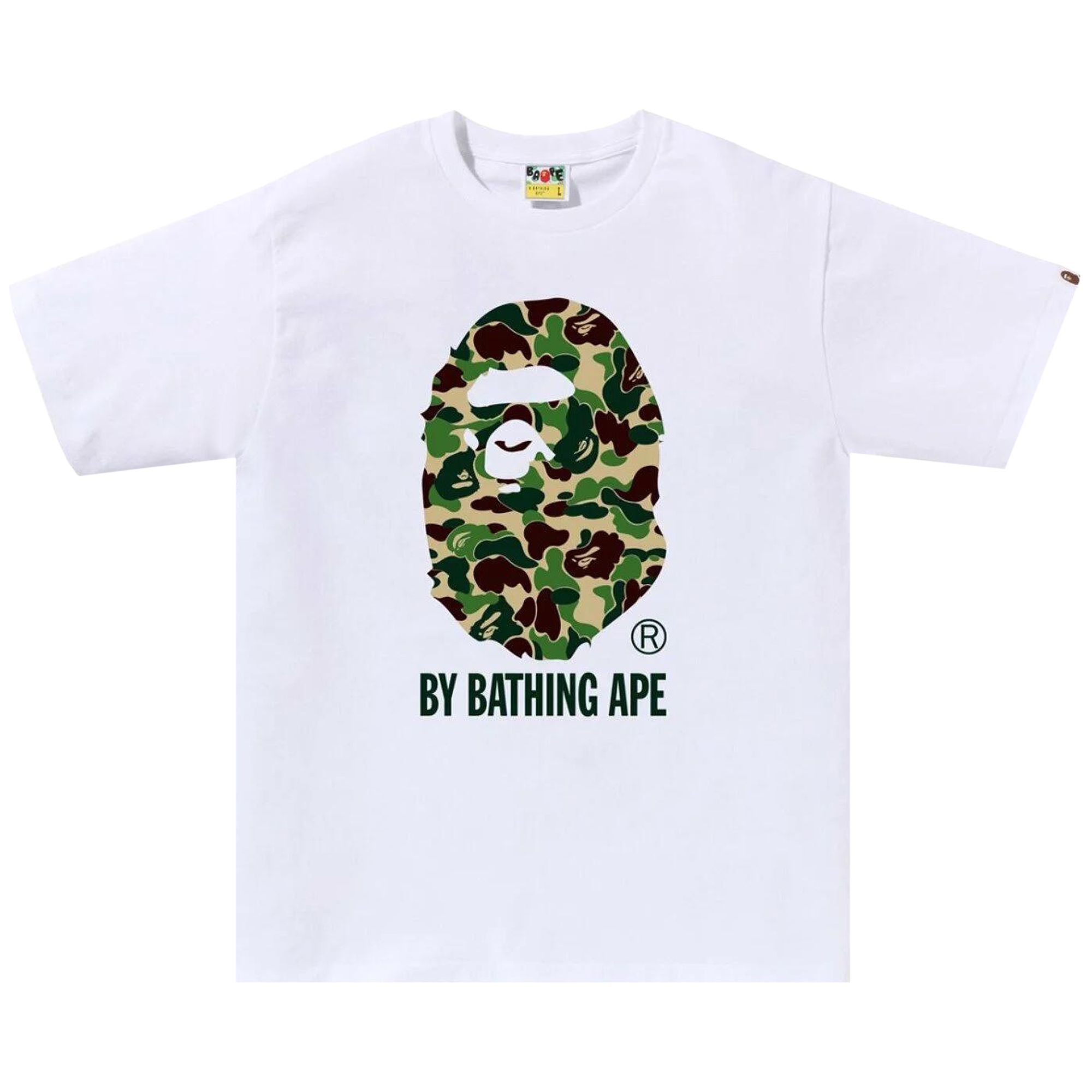 Pre-owned Bape Abc Camo By Bathing Ape Tee 'white/green' | Men's Size M