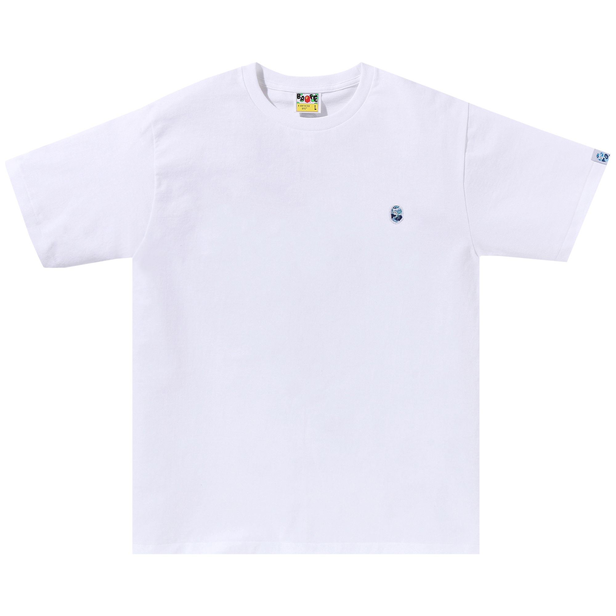 Pre-owned Bape Abc Camo One Point Tee 'white/blue' | Men's Size S