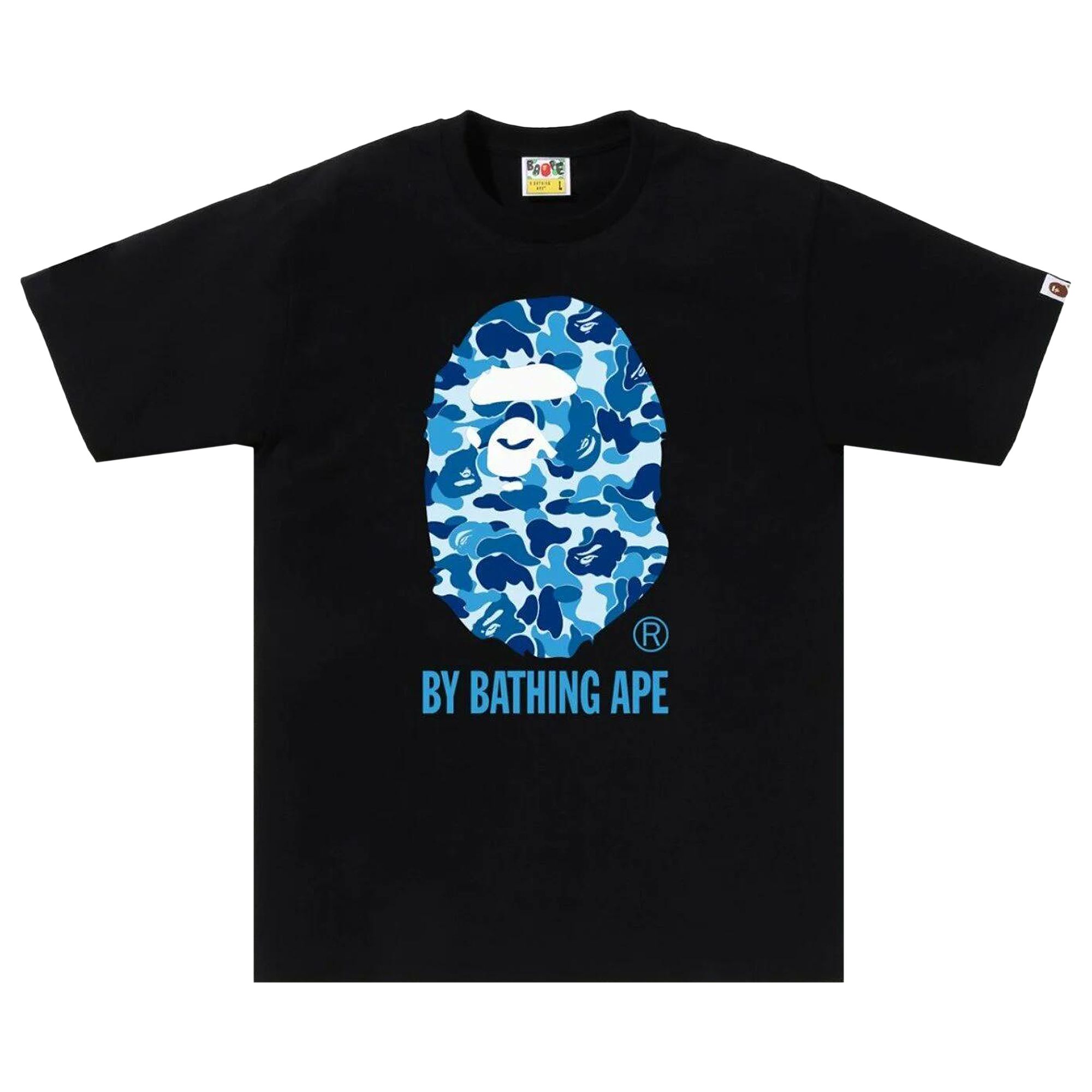Pre-owned Bape Abc Camo By Bathing Ape Tee 'black/blue' | Men's Size S