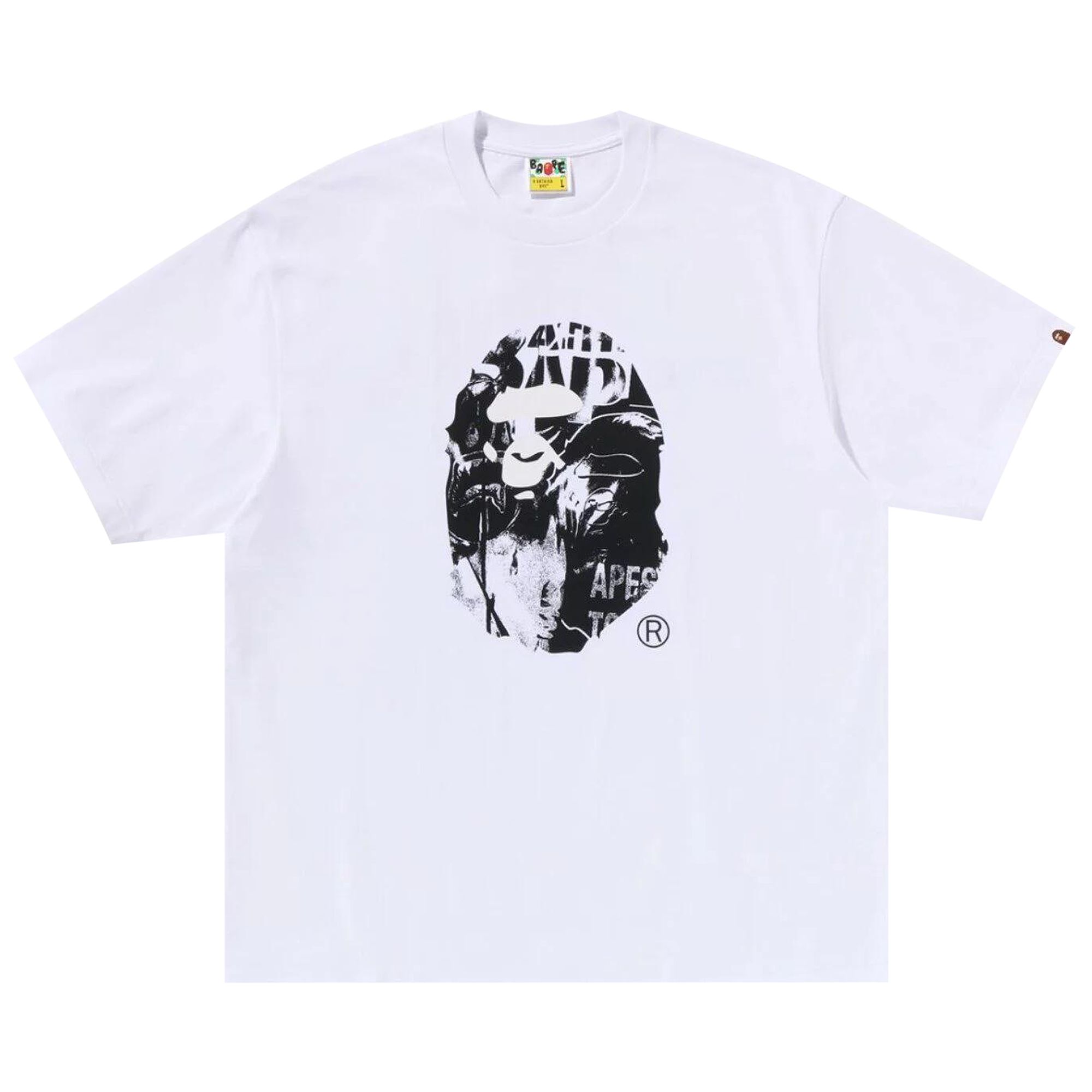 Pre-owned Bape Photo Print Ape Head Relaxed Fit Tee 'white' | Men's Size L