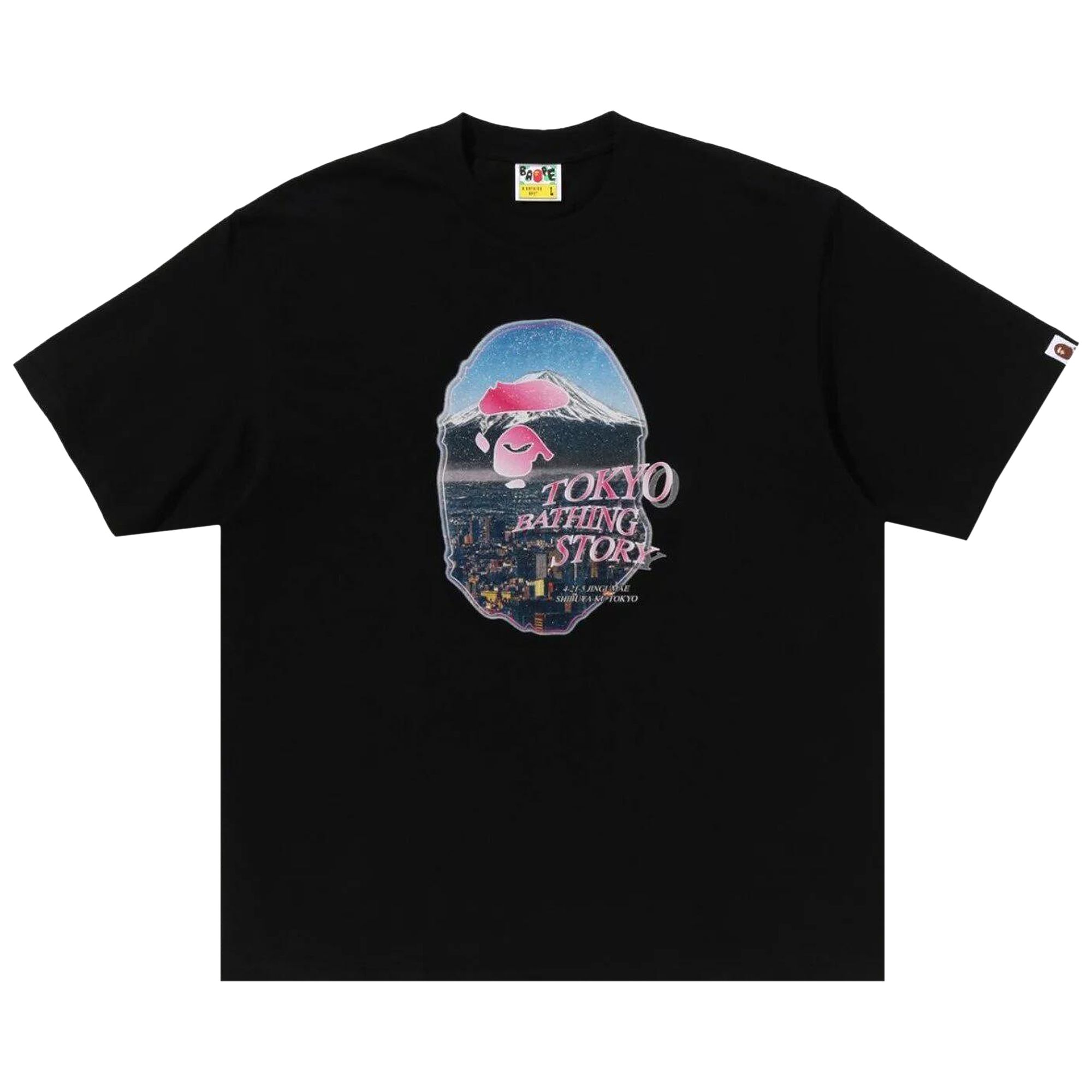 Pre-owned Bape Cityscape Ape Head Relaxed Fit Tee 'black' | Men's Size L