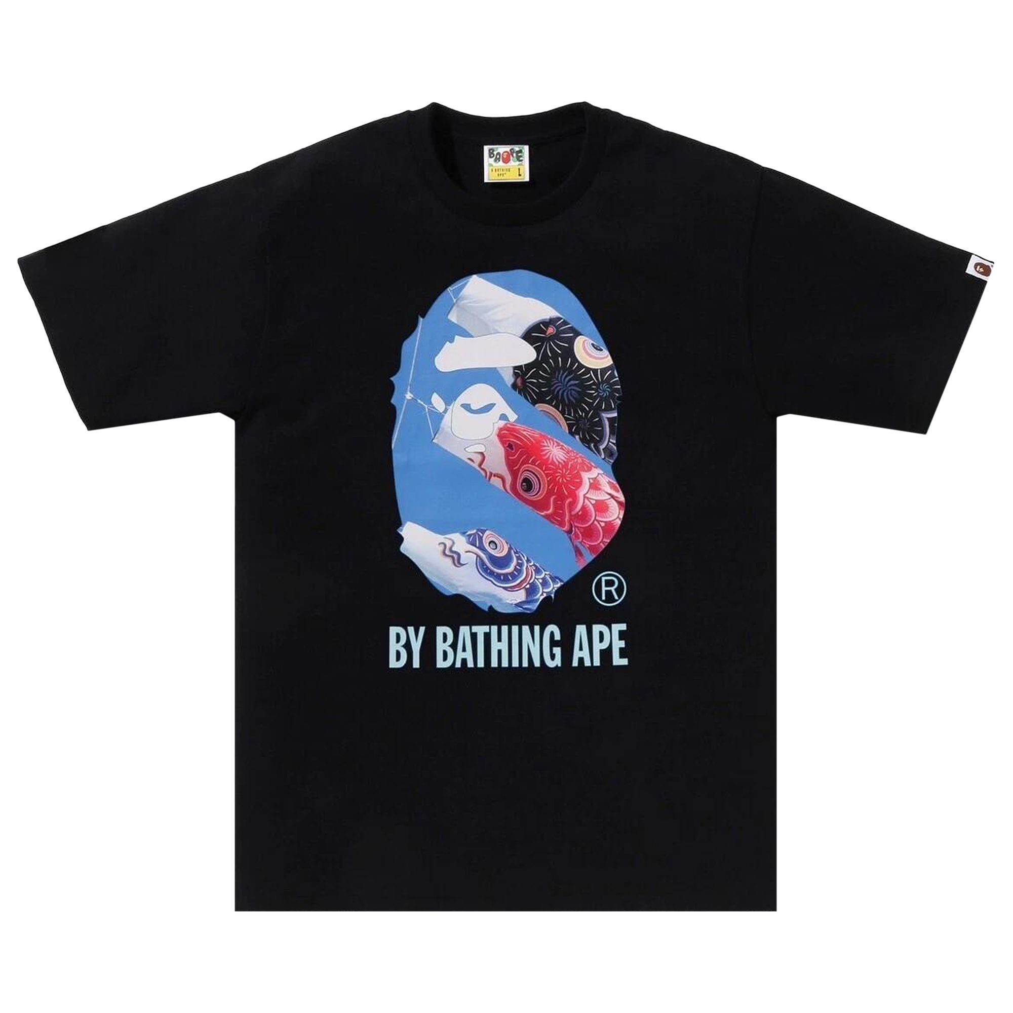 Pre-owned Bape Carp Photo By Bathing Ape Tee 'black' | Men's Size L