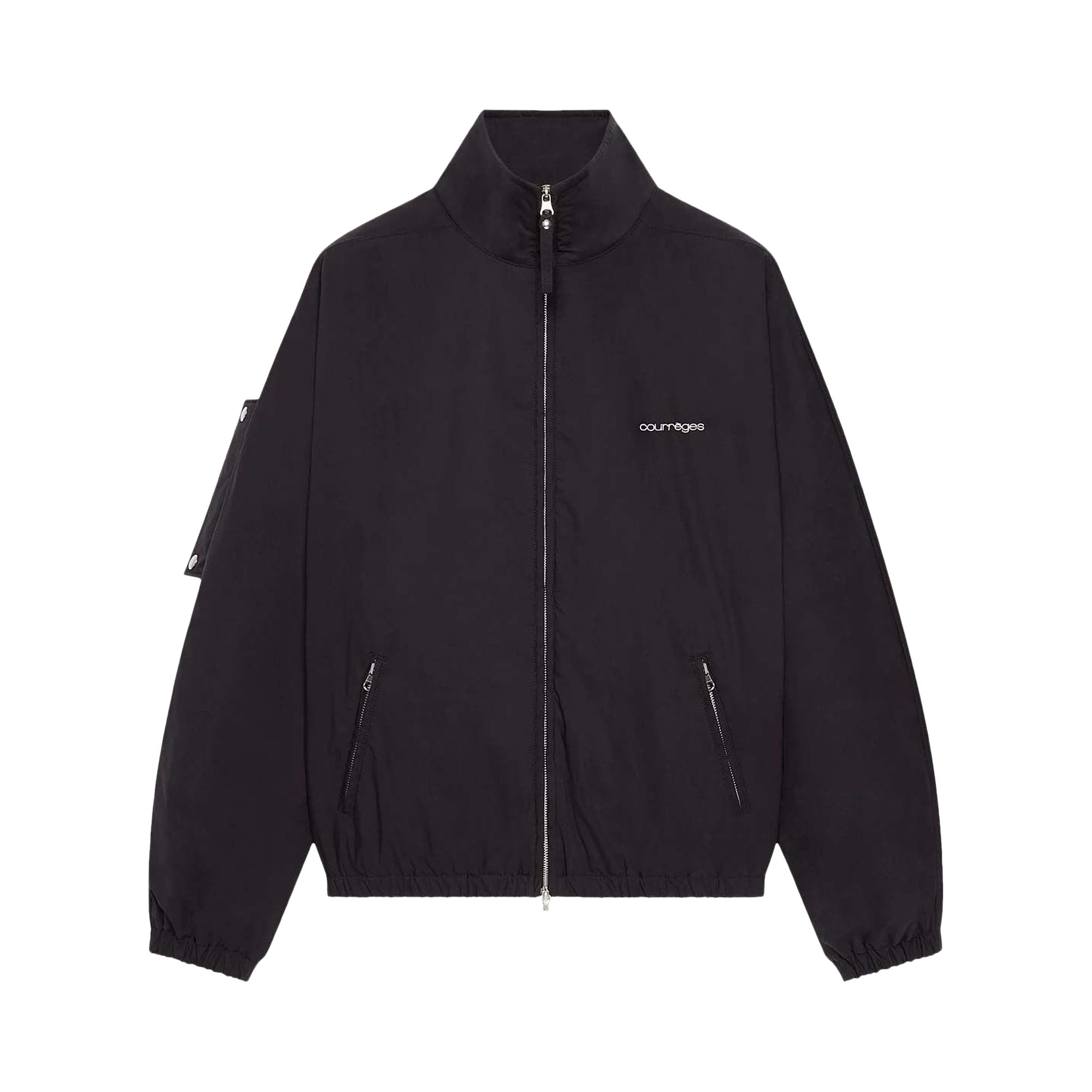 Pre-owned Courrèges Embroidered Bomber Jacket 'black' | Men's Size M