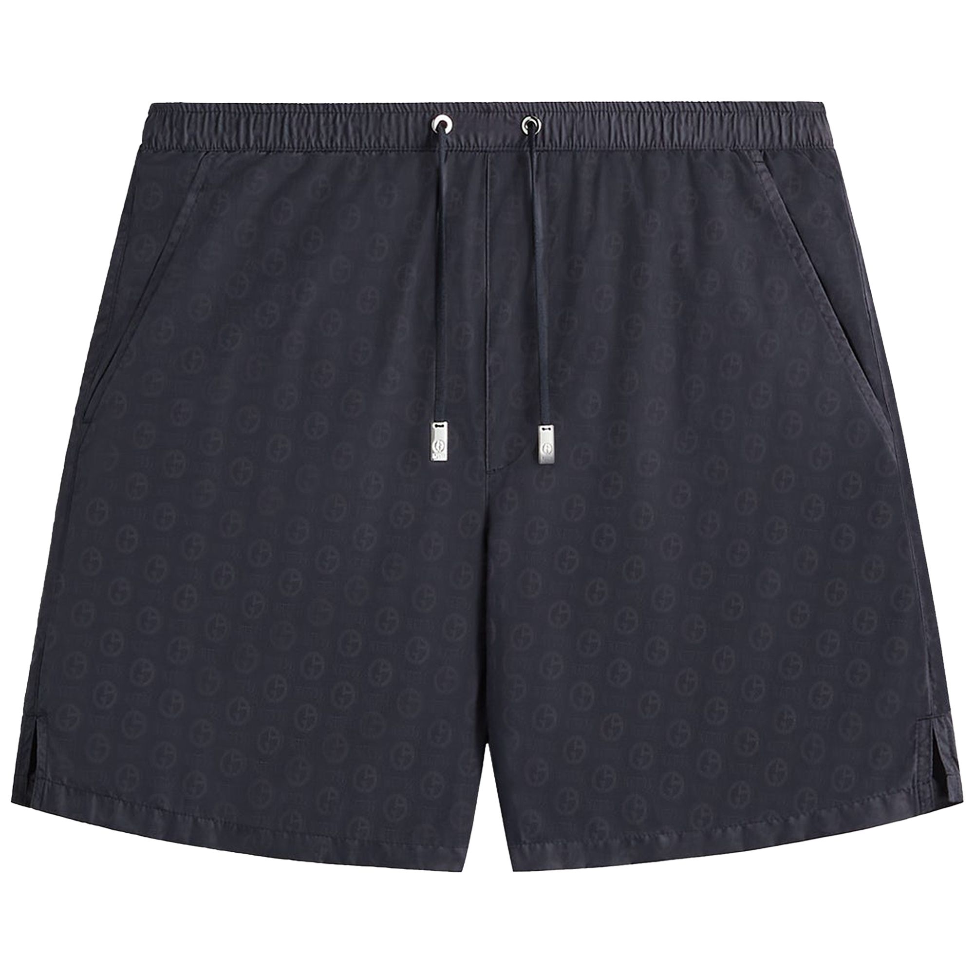 Pre-owned Kith X Giorgio Armani Jacquard Collins Swim Short 'ink' | Black | Men's Size M