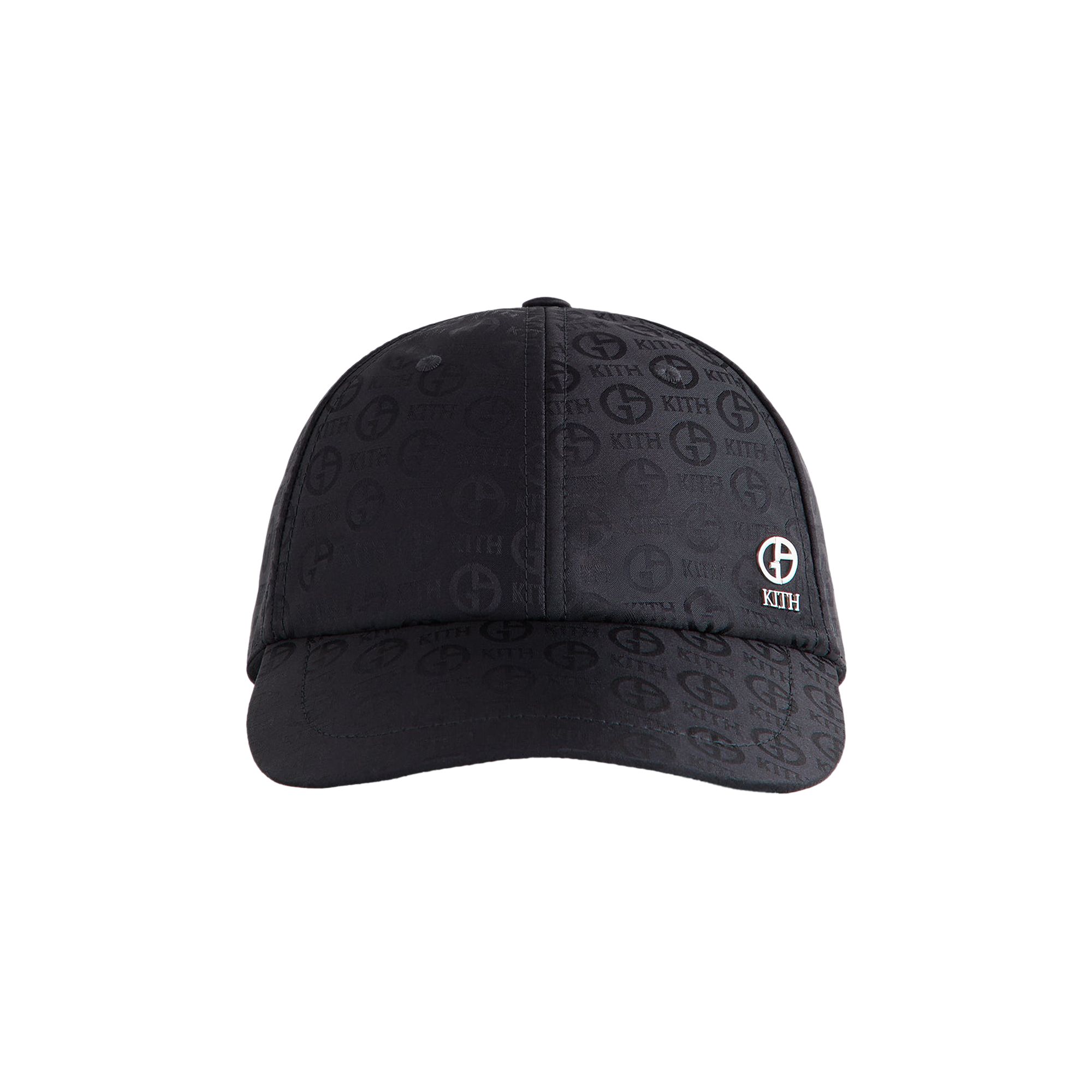 Pre-owned Kith X Giorgio Armani Midweight Jacquard Silk Classic Cap 'black' | Men's Size M