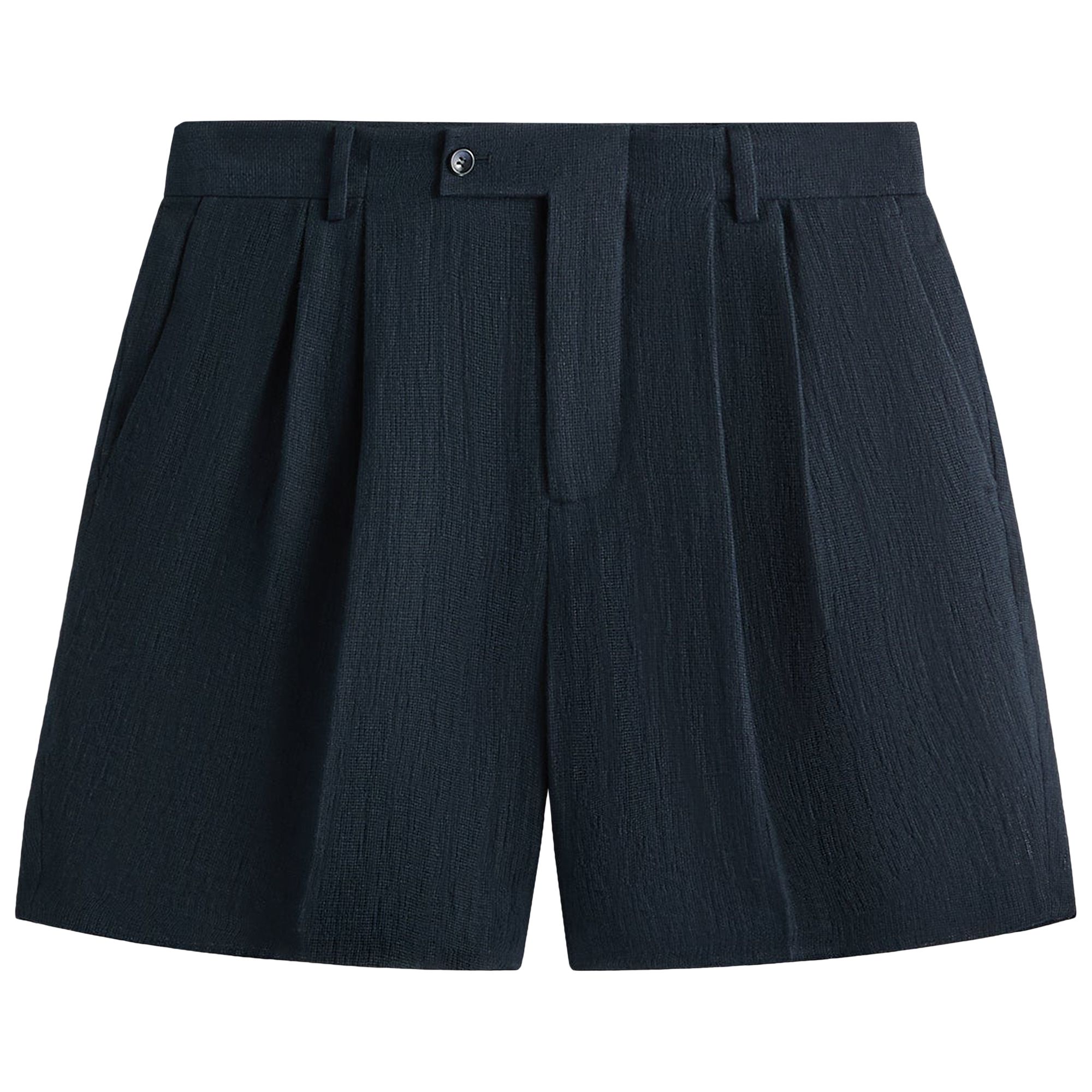 Pre-owned Kith X Giorgio Armani Open Weave Kylan Bermuda Short 'nocturnal' | Blue | Men's Size M
