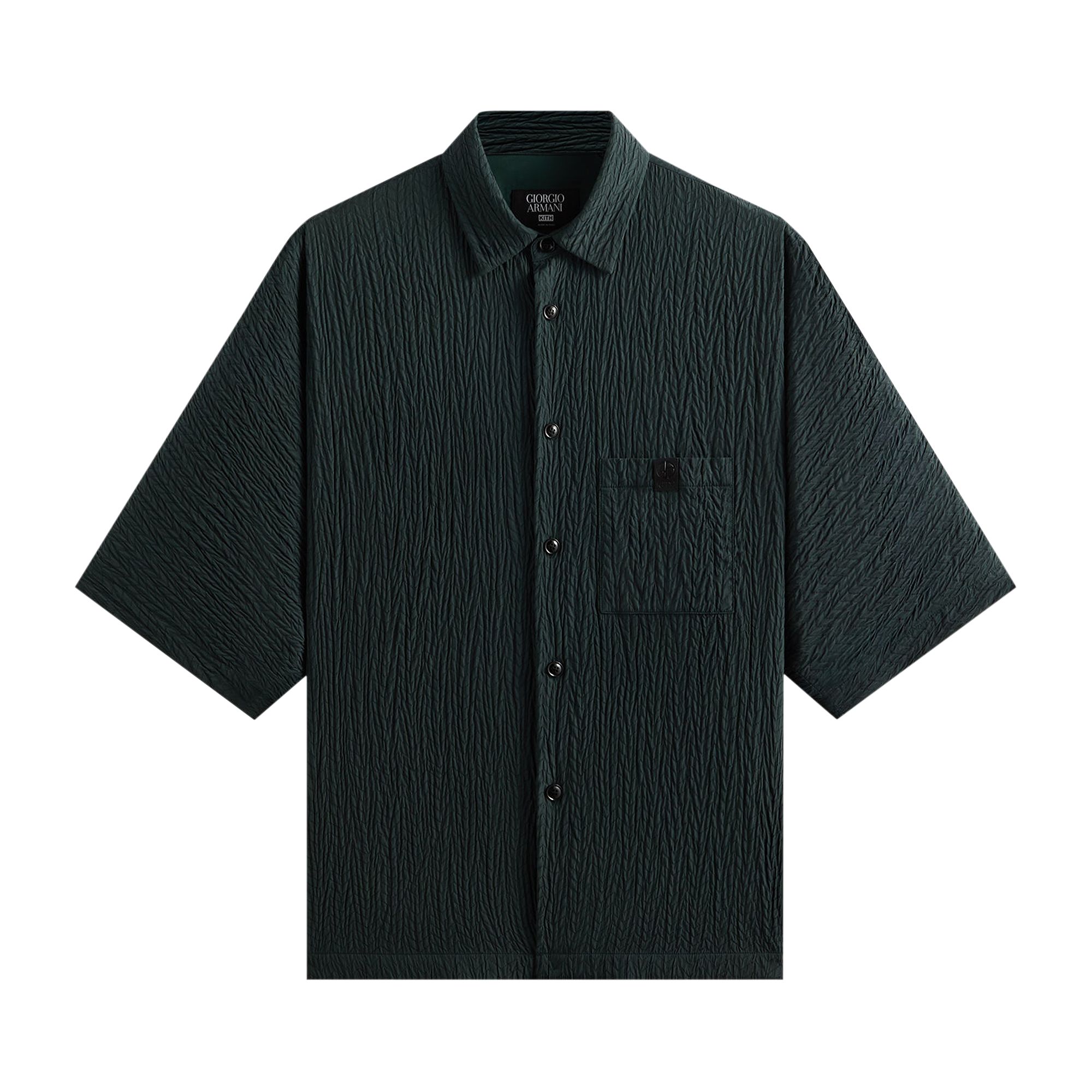 Pre-owned Kith X Giorgio Armani Raf Dolman Buttondown 'stadium' | Green | Men's Size S