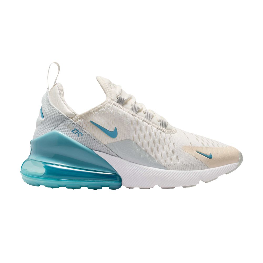 Pre-owned Nike Air Max 270 Gs 'soft Pearl Denim Turquoise' | Cream | Kid's Size 6.5 In White