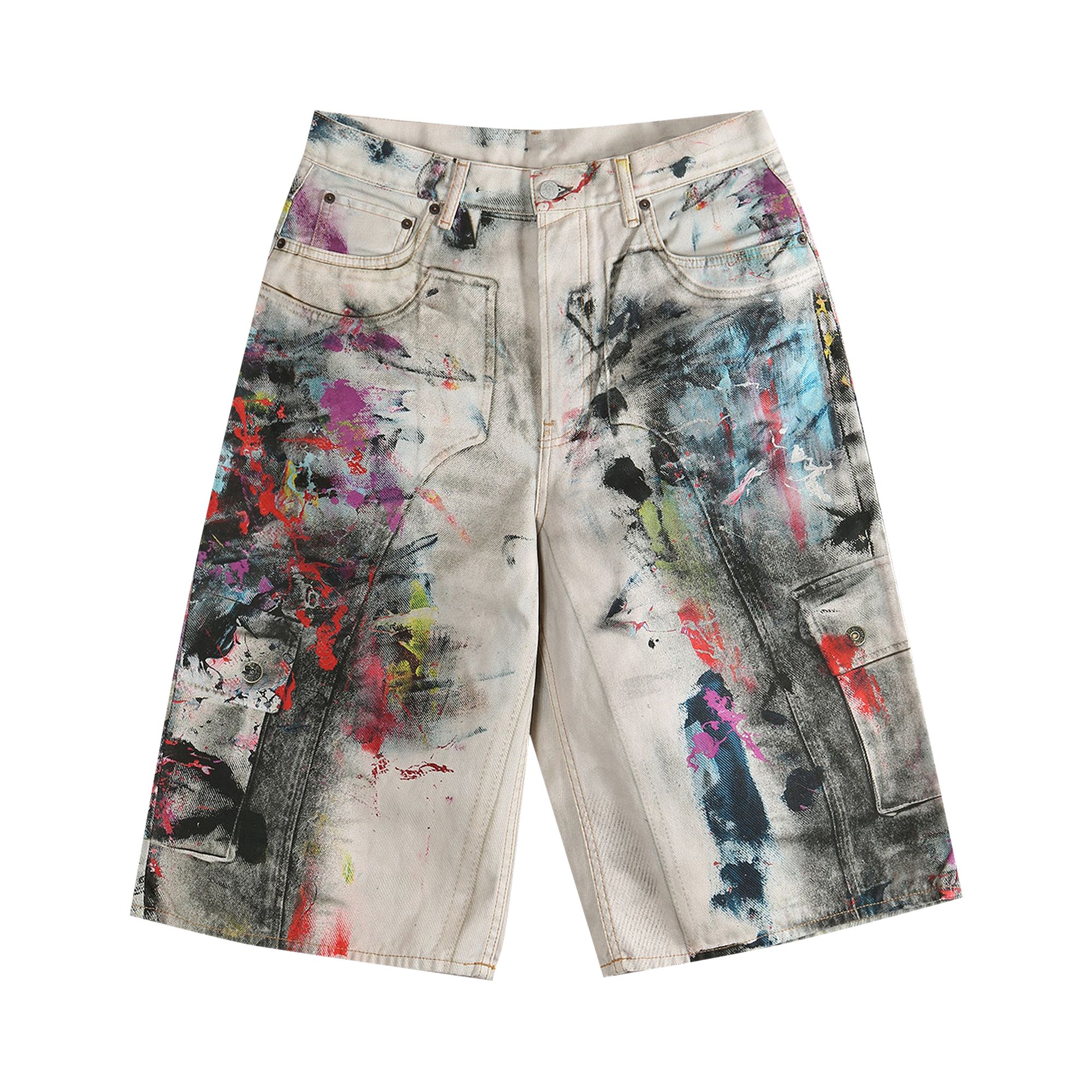 Pre-owned Acne Studios Woven Shorts 'white/multicolor' | Men's Size 48