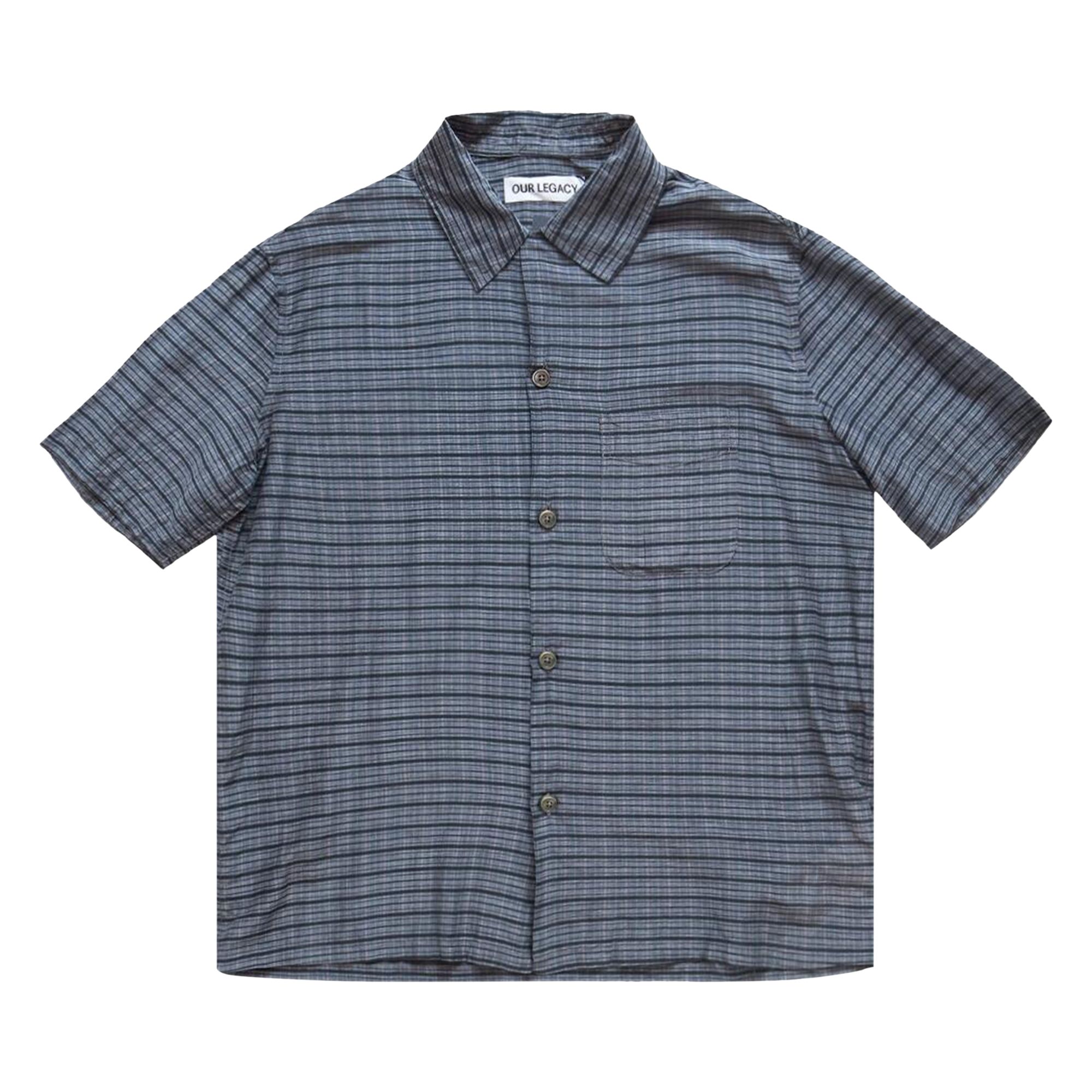 Pre-owned Our Legacy Heusen Shirt 'picnic Check' | Grey | Men's Size 50 In Gray