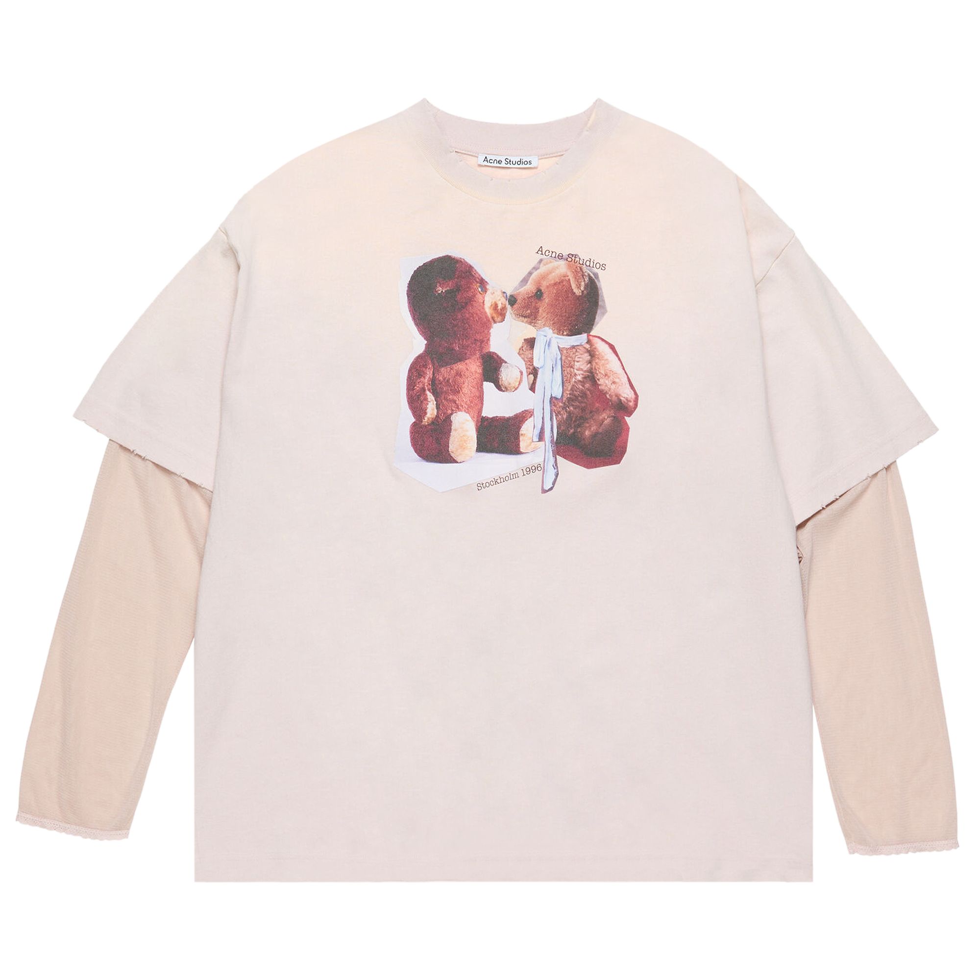 Pre-owned Acne Studios Layered Print T-shirt 'violet Pink' | Women's Size S