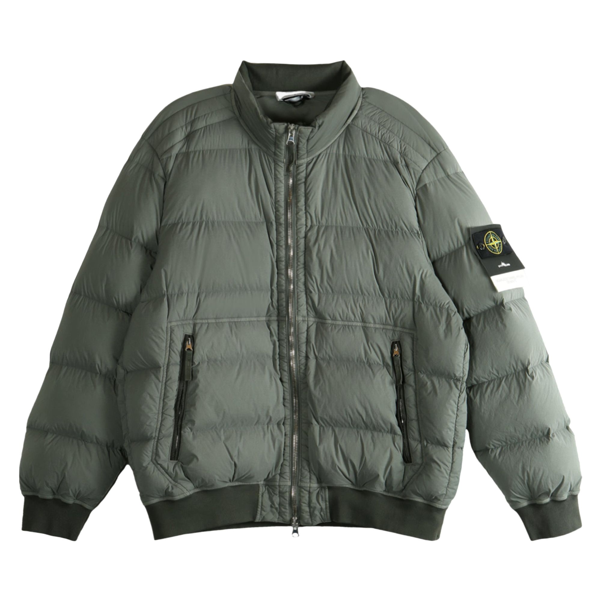 Pre-owned Stone Island Urban Puffer Bomber Jacket 'cement' | Grey | Men's Size M In Gray