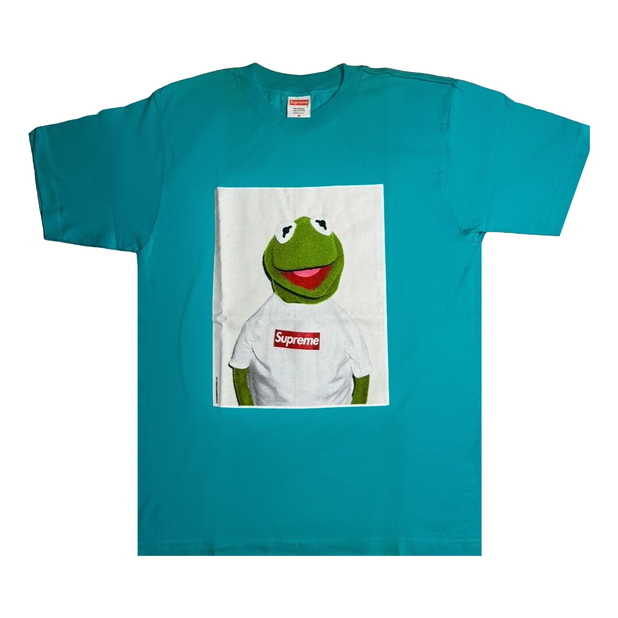 Pre-owned Supreme Kermit Photo Tee 'teal' | Men's Size L In Blue