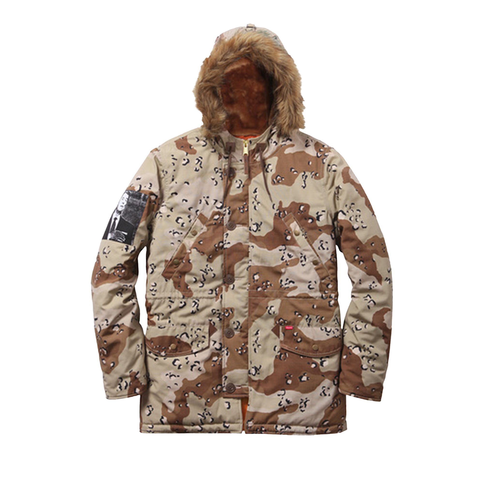 Pre-owned Supreme Cotton Ripstop N-3b Parka 'desert Camo' | Brown | Men's Size S