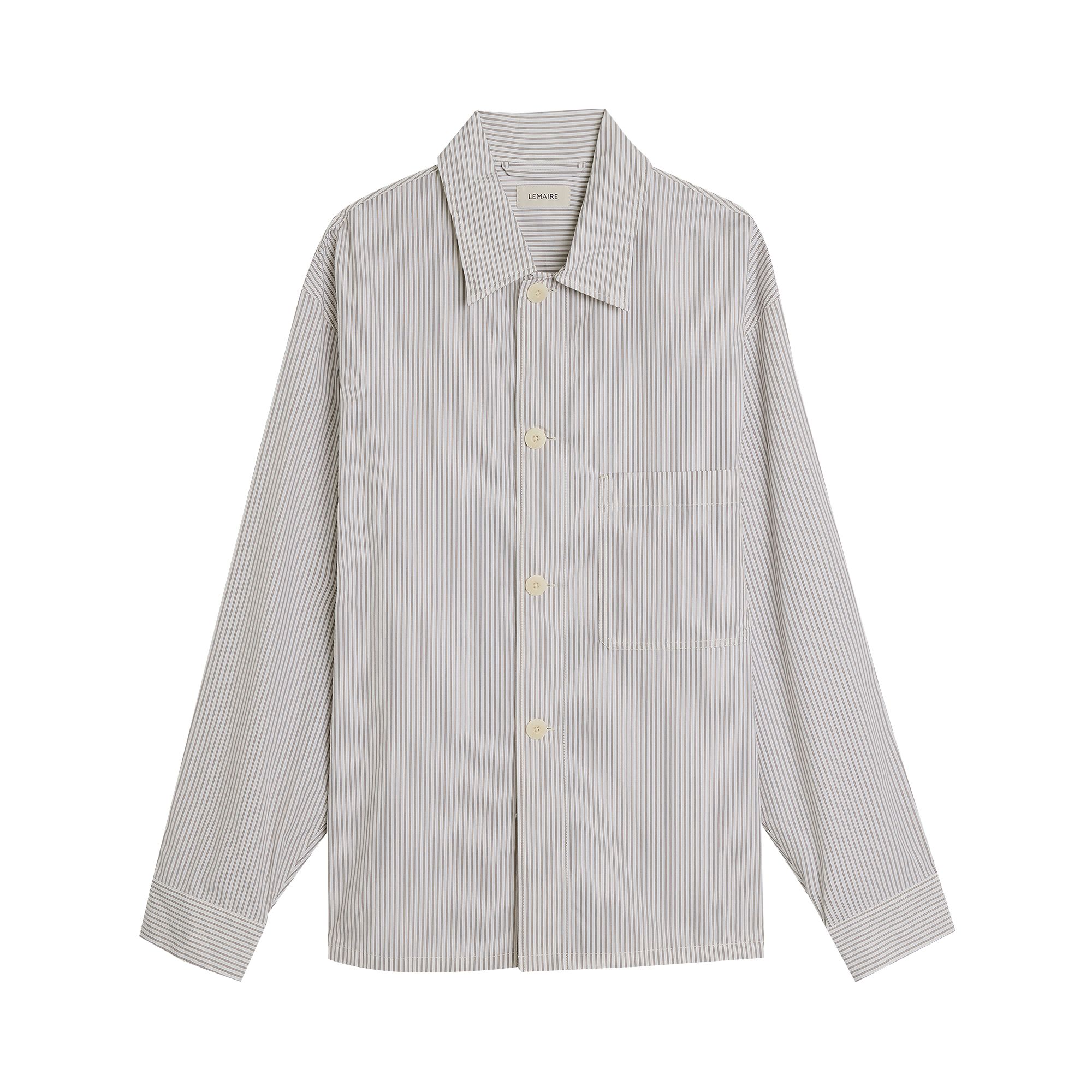 Pre-owned Lemaire Pajama Shirt 'creamy White/taupe/black' | Women's Size M