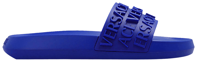 Versace Slide Allover Logo   Blue