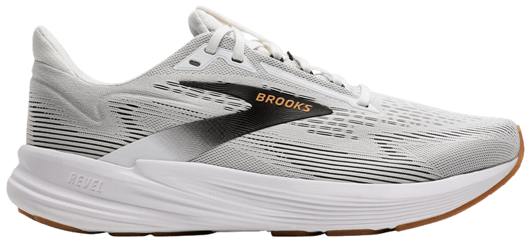 Brooks Revel 8 White Black Oak Buff