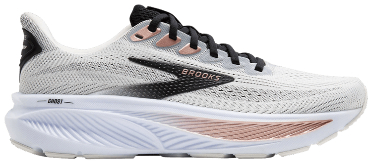 Brooks Wmns Ghost 17 White Black Rose Gold