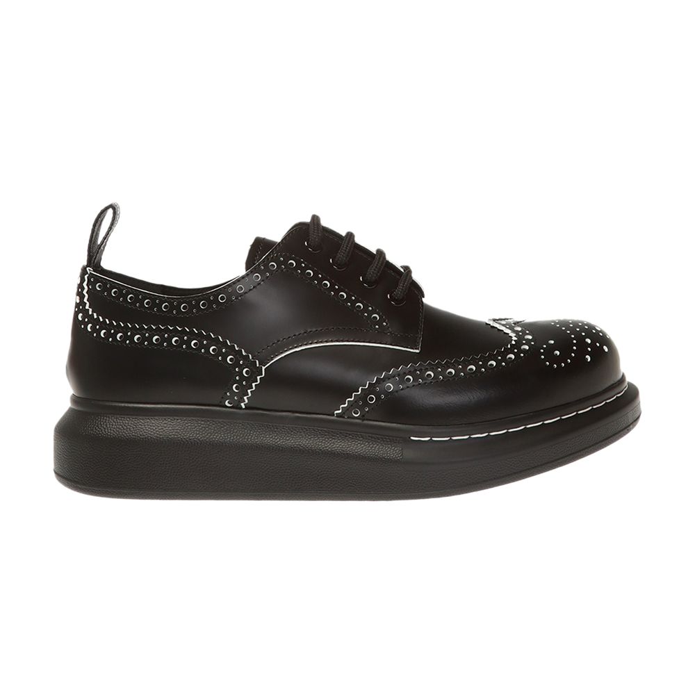 Pre-owned Alexander Mcqueen Wmns Derby Flat 'black White' | Women's Size 37