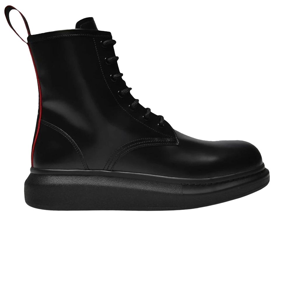 Pre-owned Alexander Mcqueen Hybrid Lace-up Chelsea Boot 'black Red' | Men's Size 43