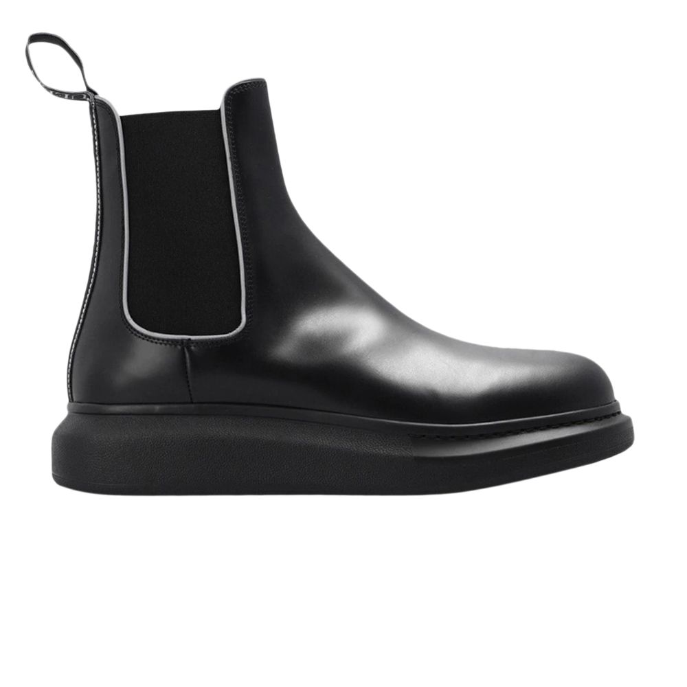 Pre-owned Alexander Mcqueen Hybrid Chelsea Boot 'black Silver' | Men's Size 41