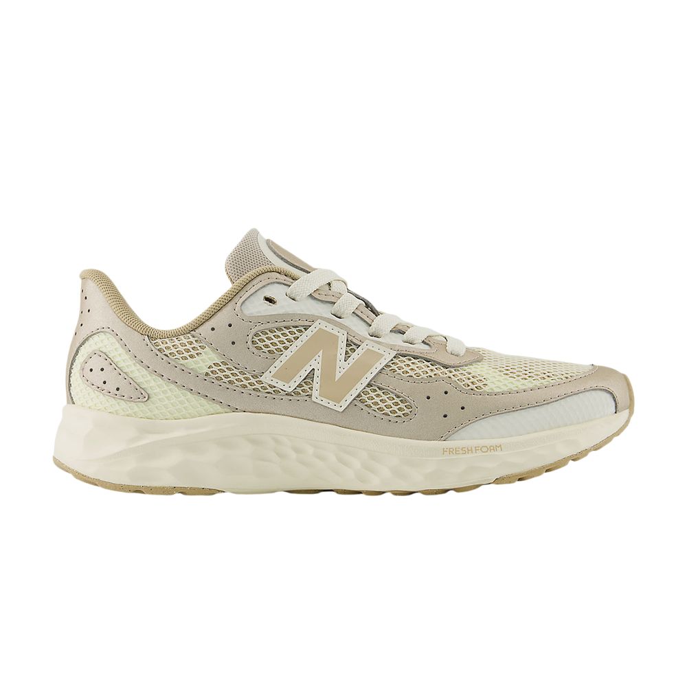 Pre-owned New Balance Fresh Foam Arishi Lux Lace Big Kid 'angora Incense' | Cream | Kid's Size 3.5 In White