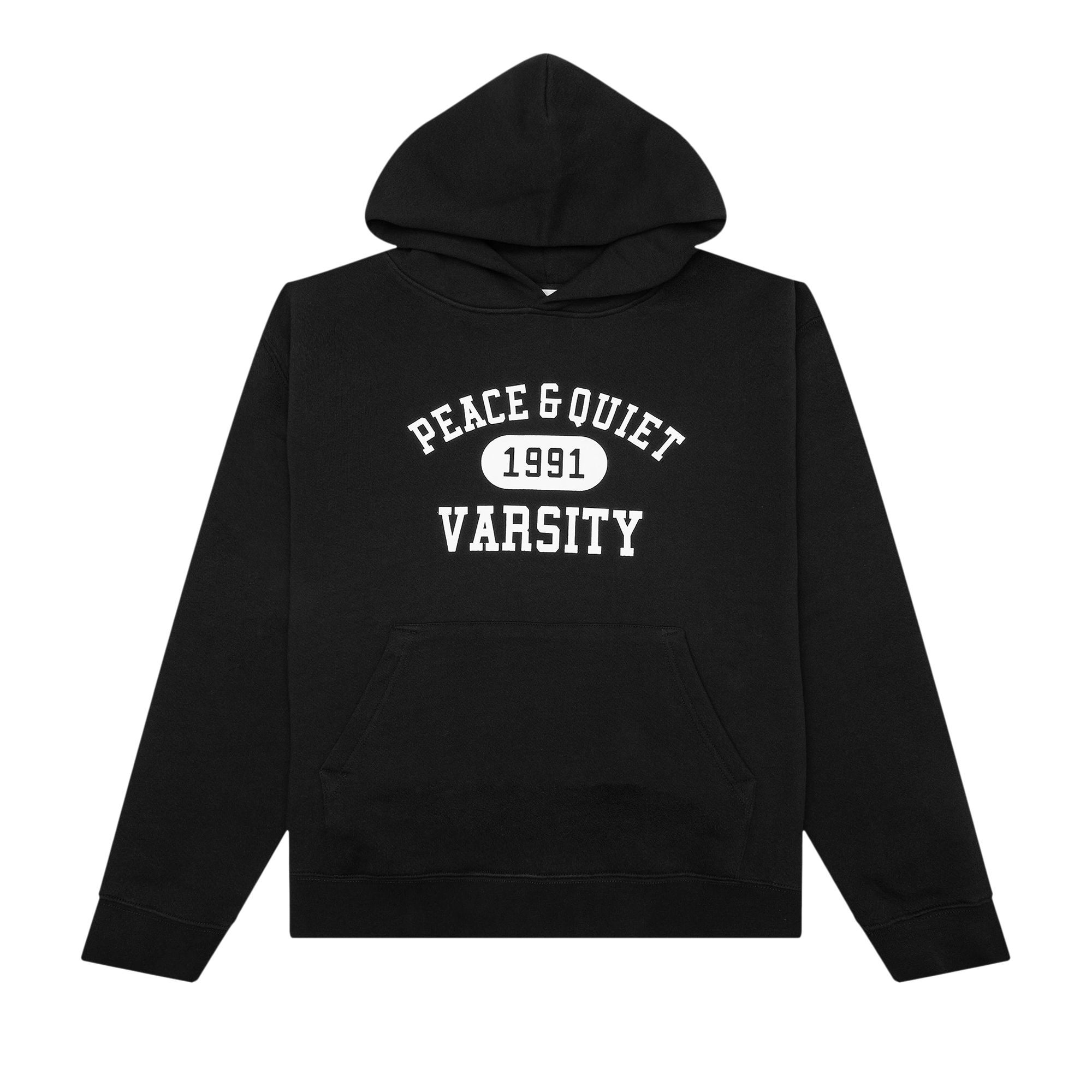 Pre-owned Museum Of Peace And Quiet Museum Of Peace & Quiet Varsity Hoodie 'black' | Men's Size Xl