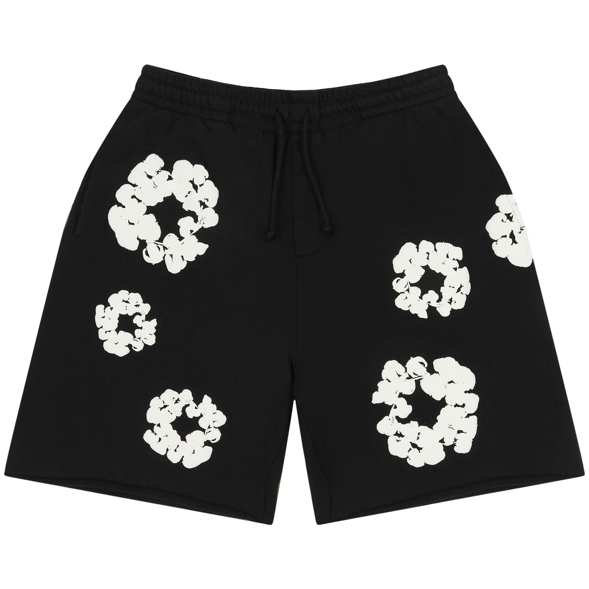 Pre-owned Denim Tears Cotton Wreath Sweatshorts 'black' | Men's Size L