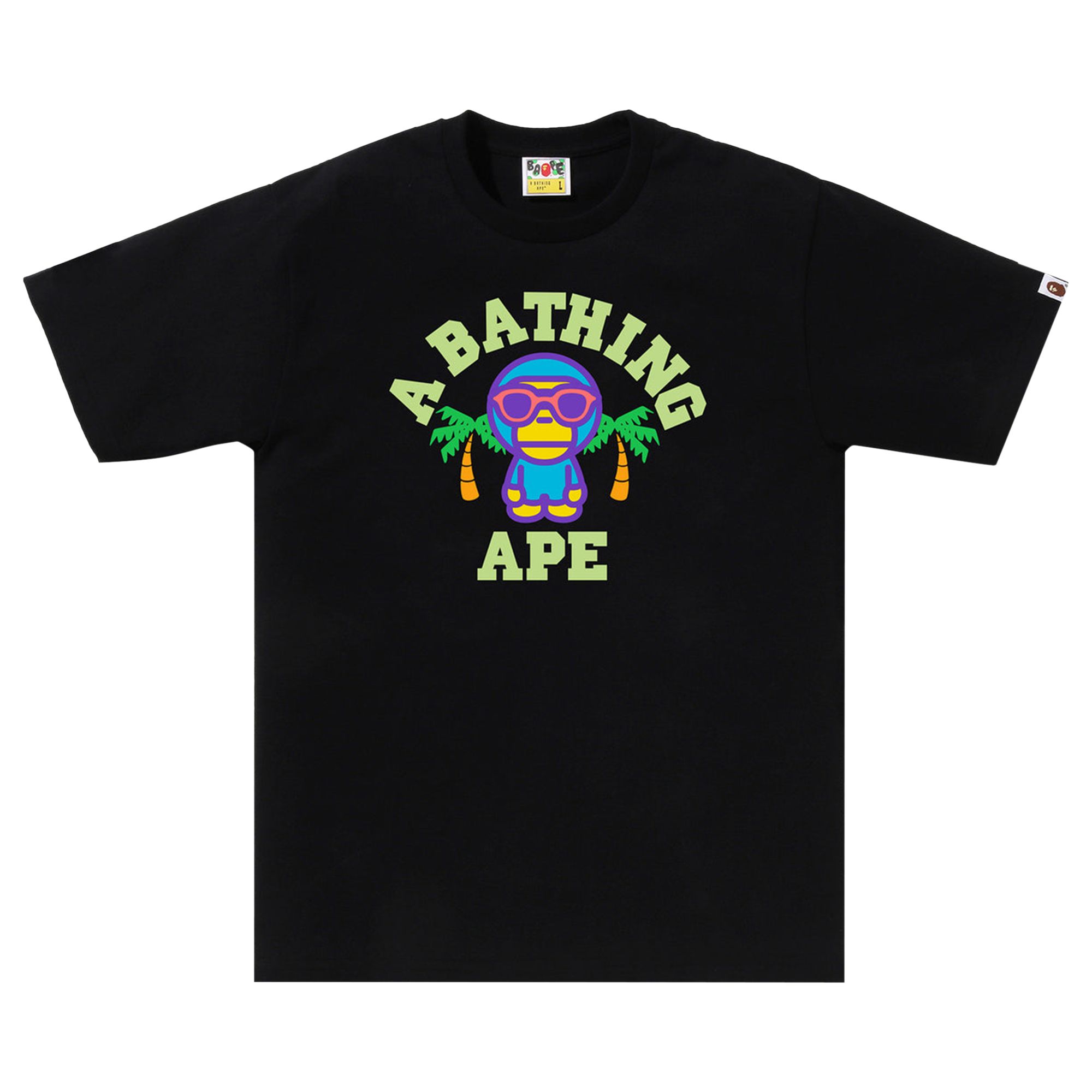Pre-owned Bape Colors Milo College Summer Tee 'black' | Men's Size Xl