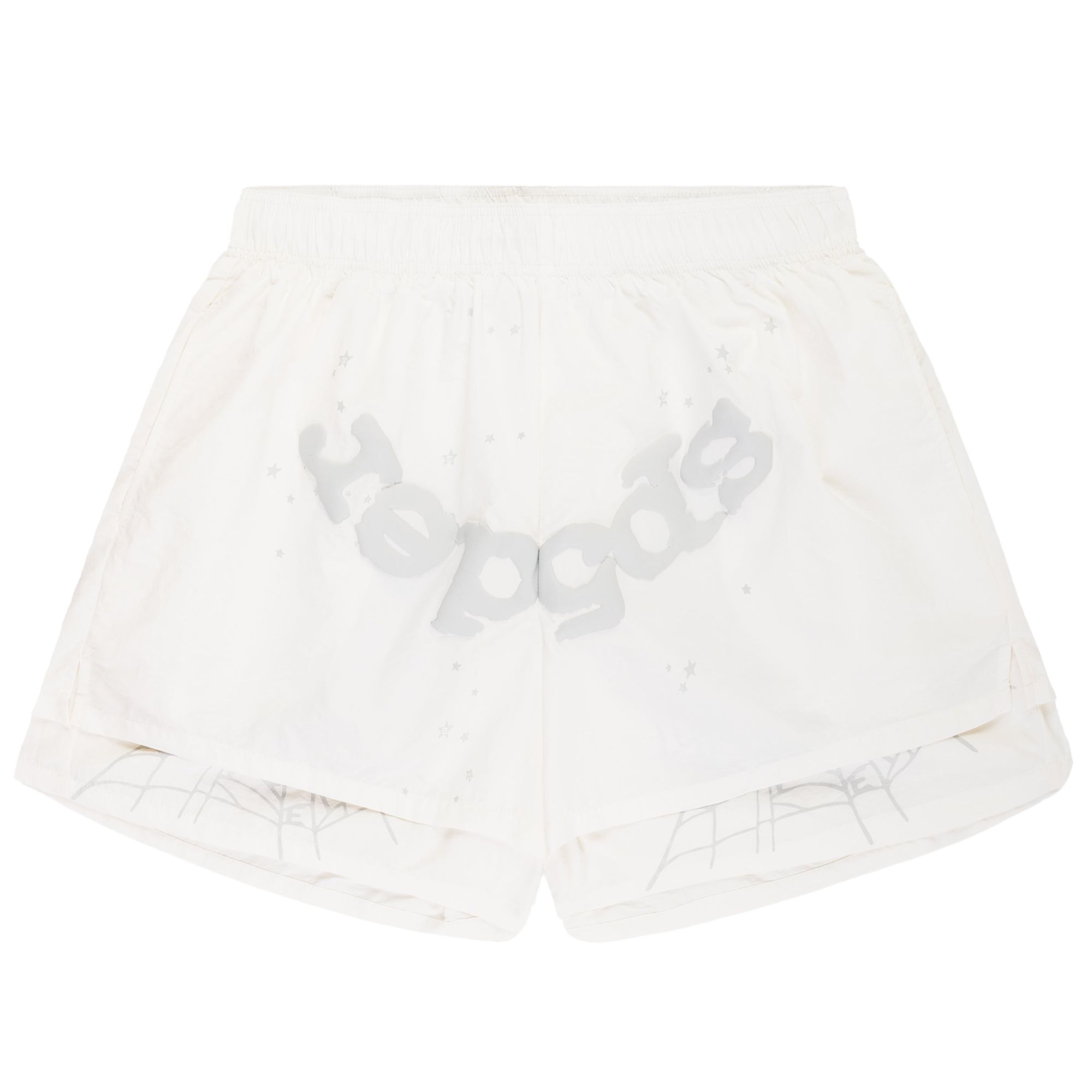Pre-owned Sp5der Og Web Double Layer Short 'white' | Men's Size M