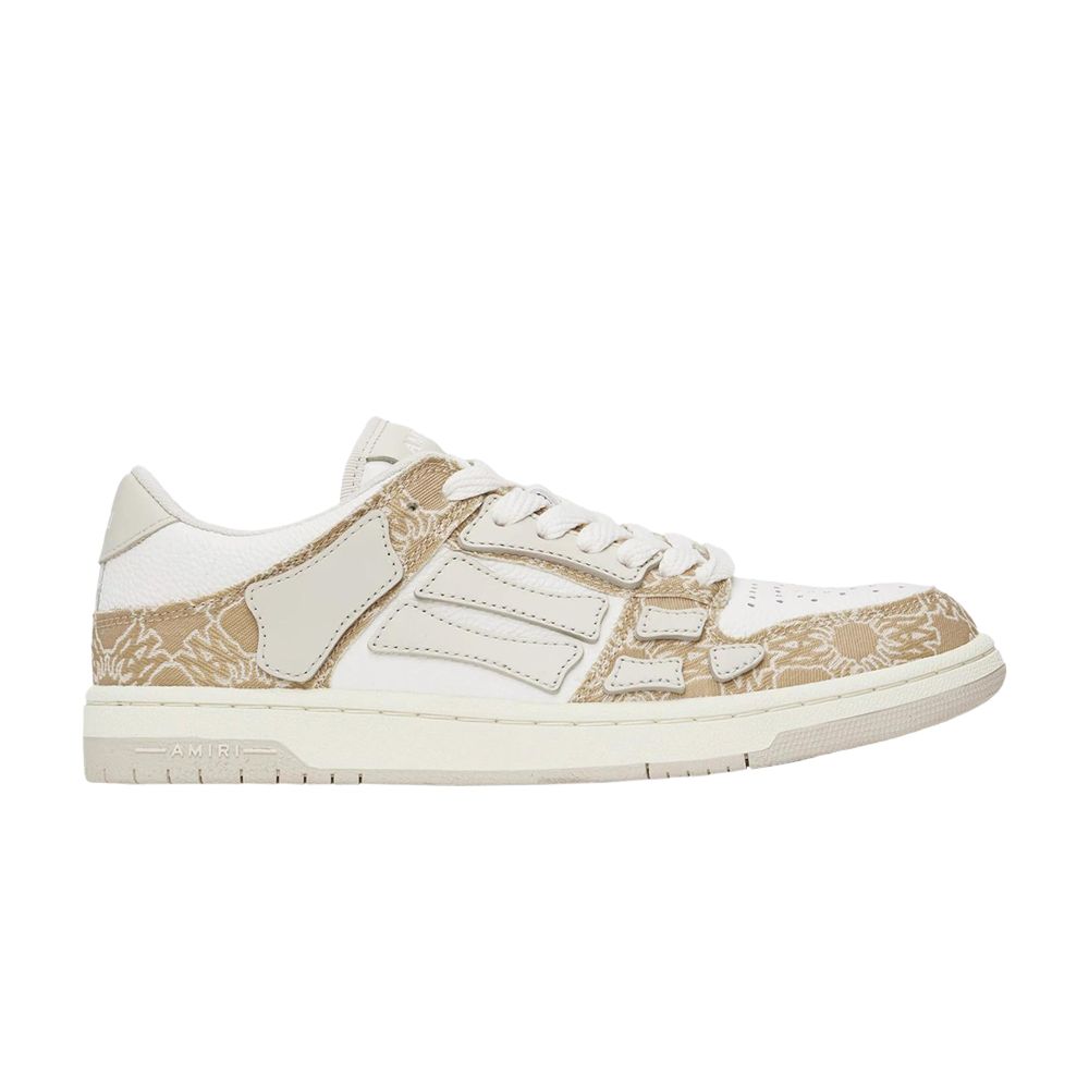 Pre-owned Amiri Skel Top Low 'ma Quad - Birch' | Tan | Men's Size 43 In Brown