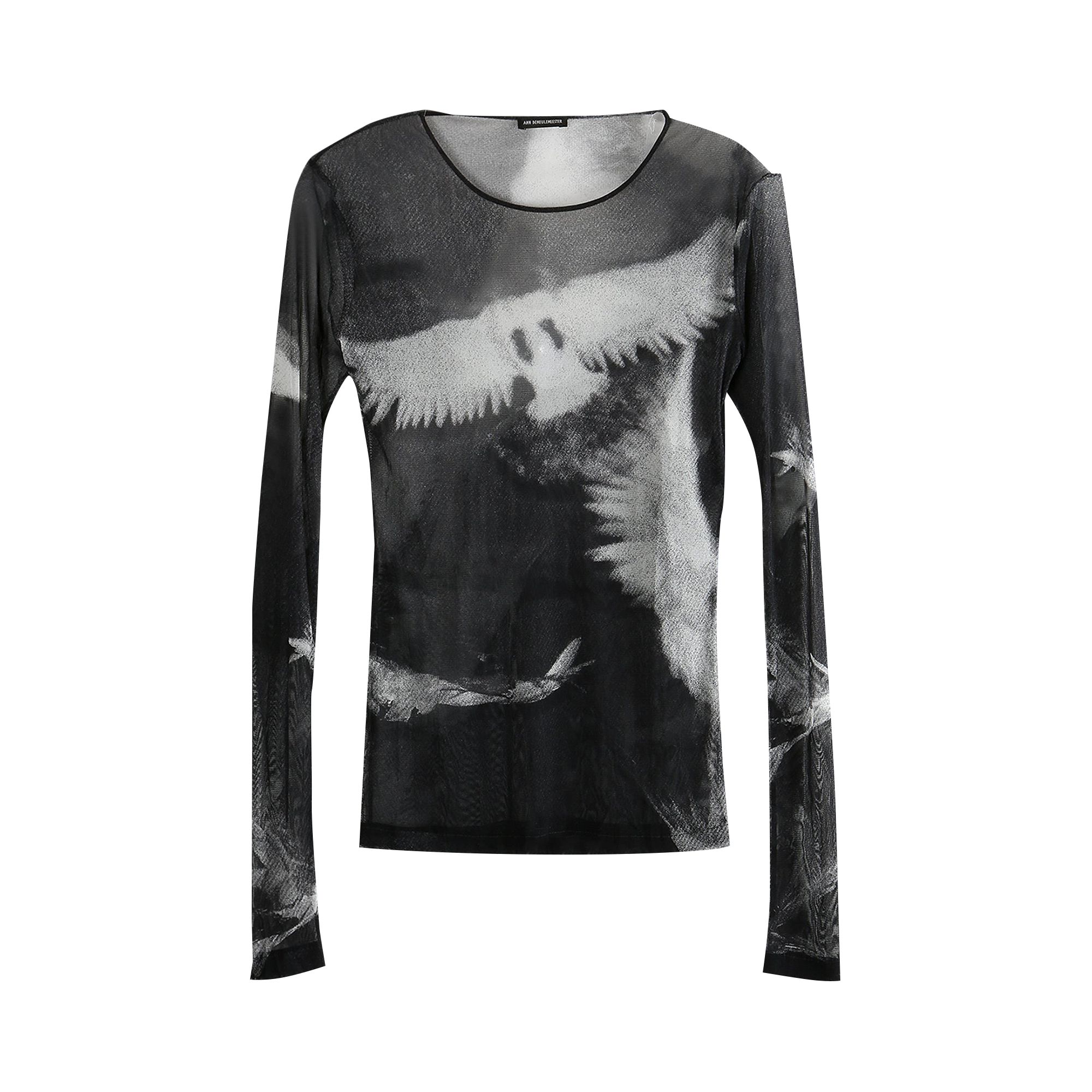 Pre-owned Ann Demeulemeester Fiene Angel Divine Long-sleeve T-shirt 'black/grey' | Women's Size S