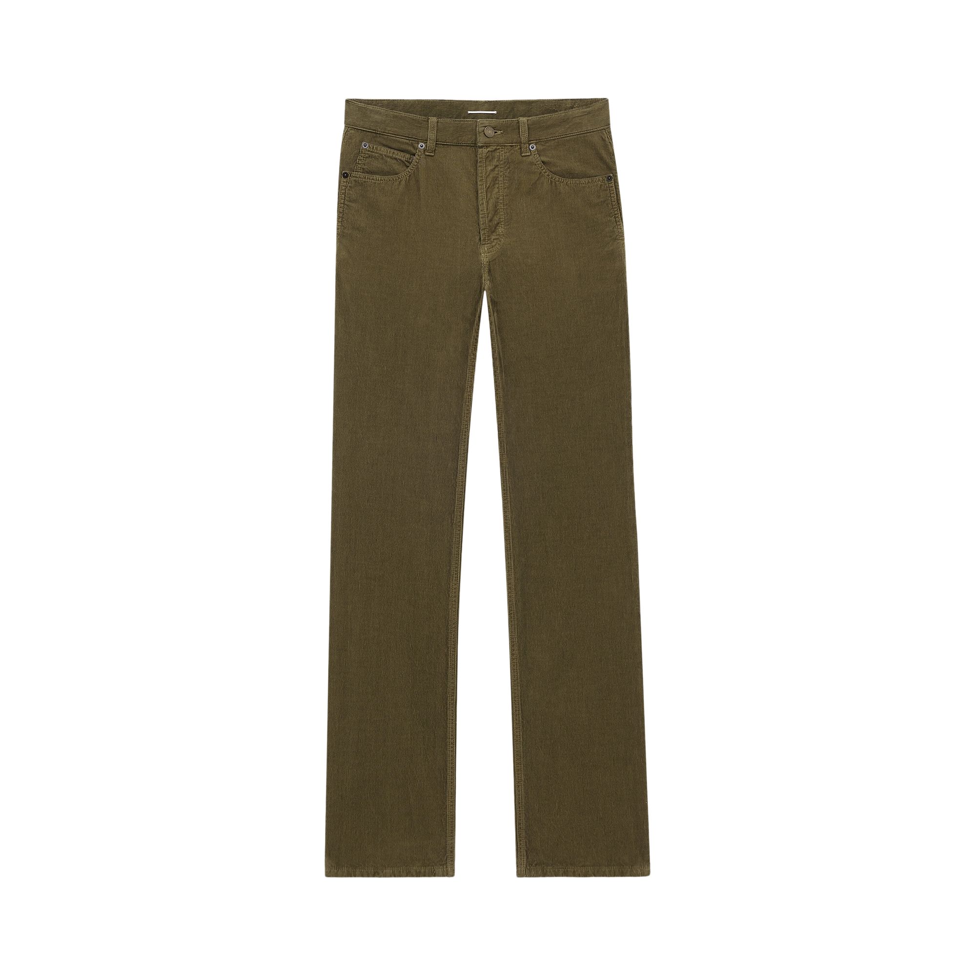 Pre-owned Saint Laurent Distressed Denim Jeans 'hunting Khaki' | Brown | Men's Size 34