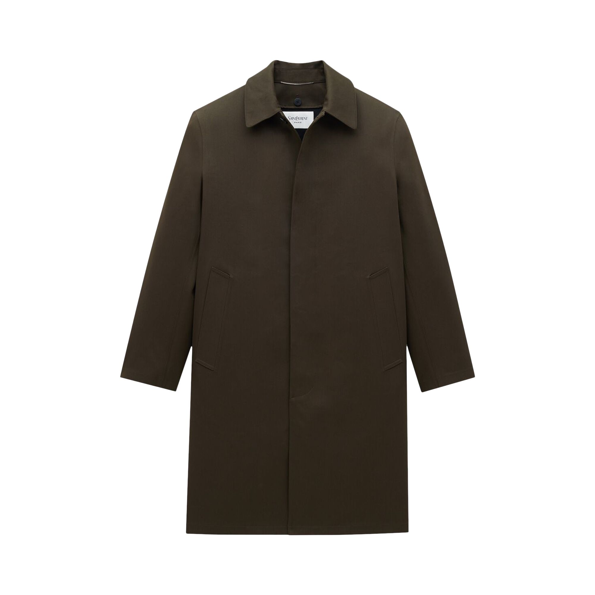Pre-owned Saint Laurent Thermal Waterproof Raincoat 'vert Fonce' | Red | Men's Size 50