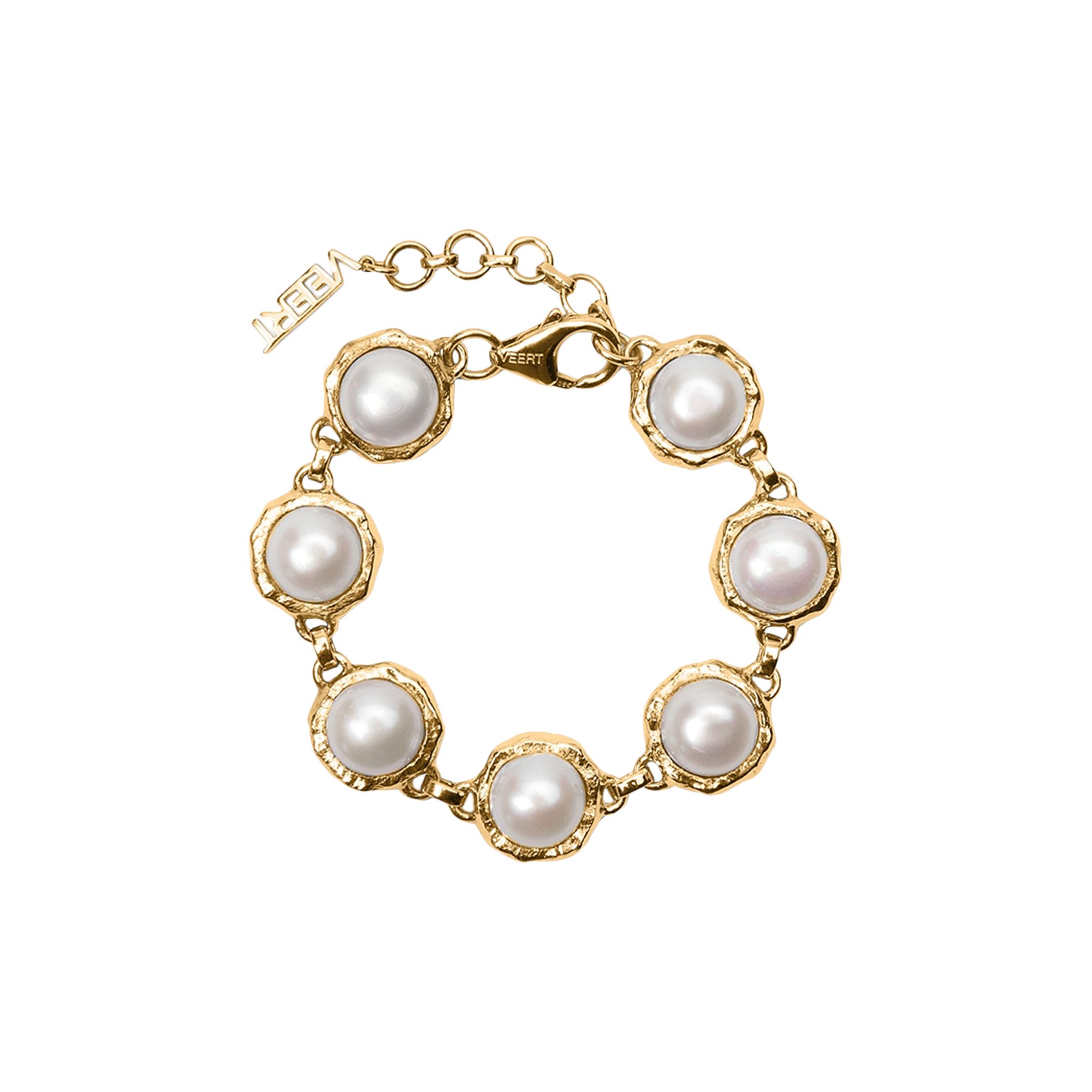 Pre-owned Veert The Pearl Circle Bracelet 'yellow Gold' | Men's Size Onesize
