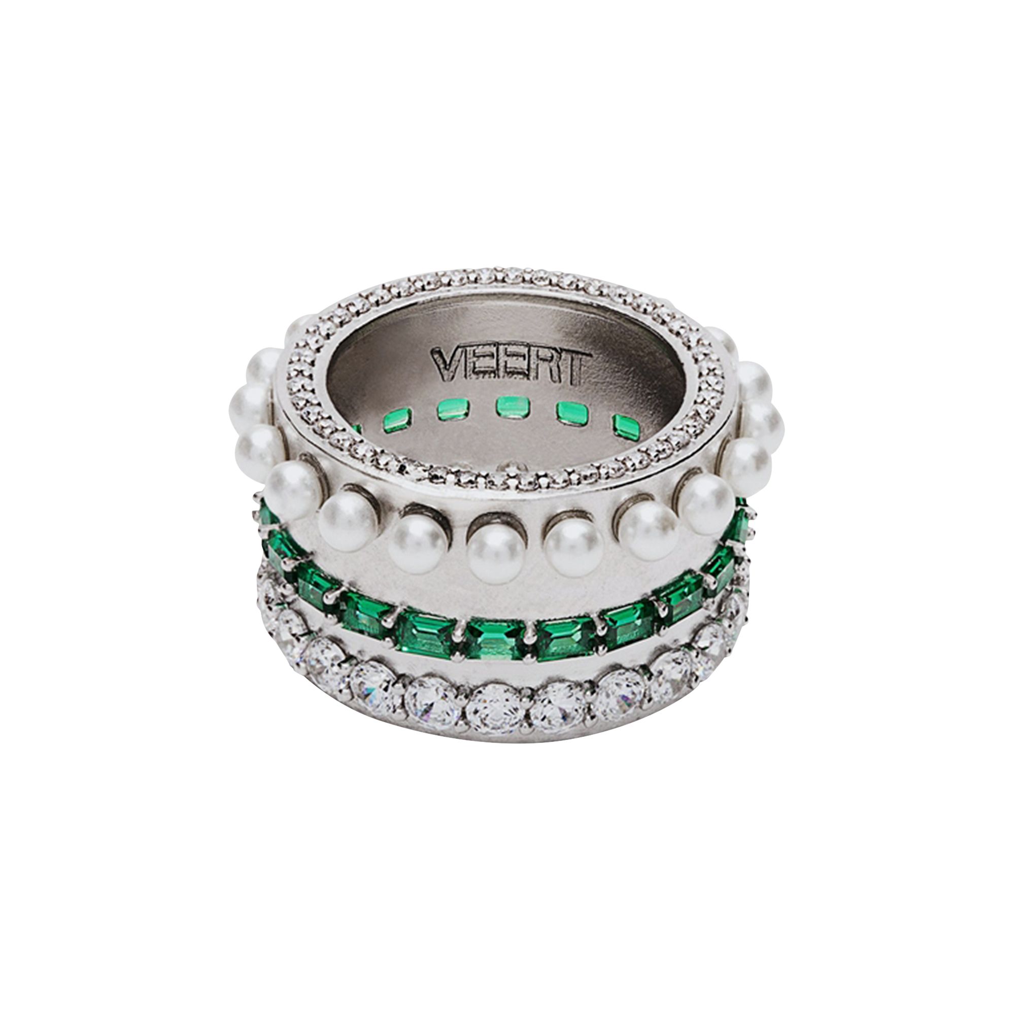 Pre-owned Veert The Thick Layered Ring 'white Gold' | Silver | Men's Size 9