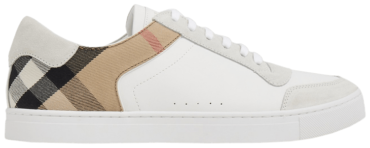 Buy Burberry House Check Panel Sneakers 'Optic White Beige