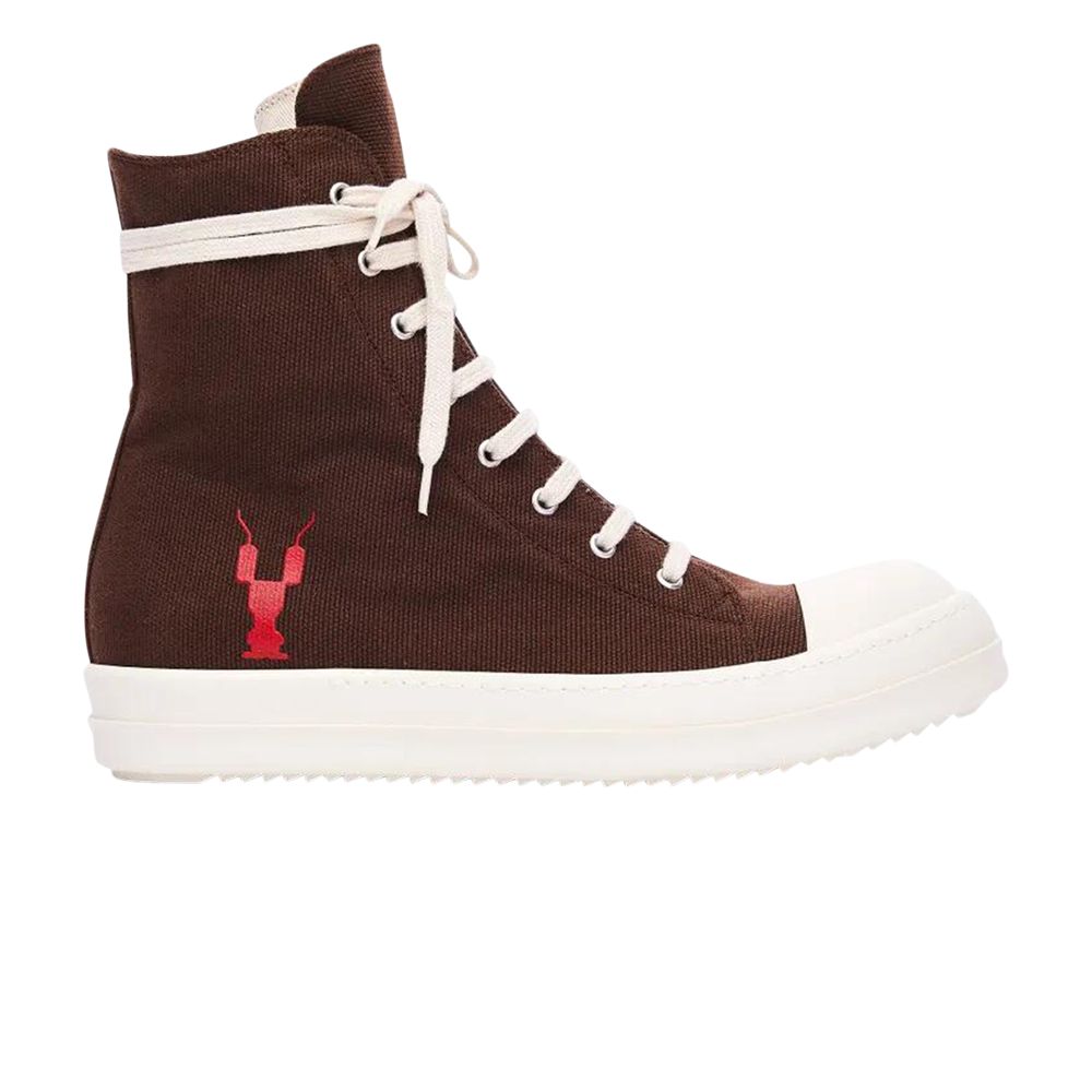 Pre-owned Rick Owens Drkshdw Coated Canvas High 'brown' | Men's Size 39
