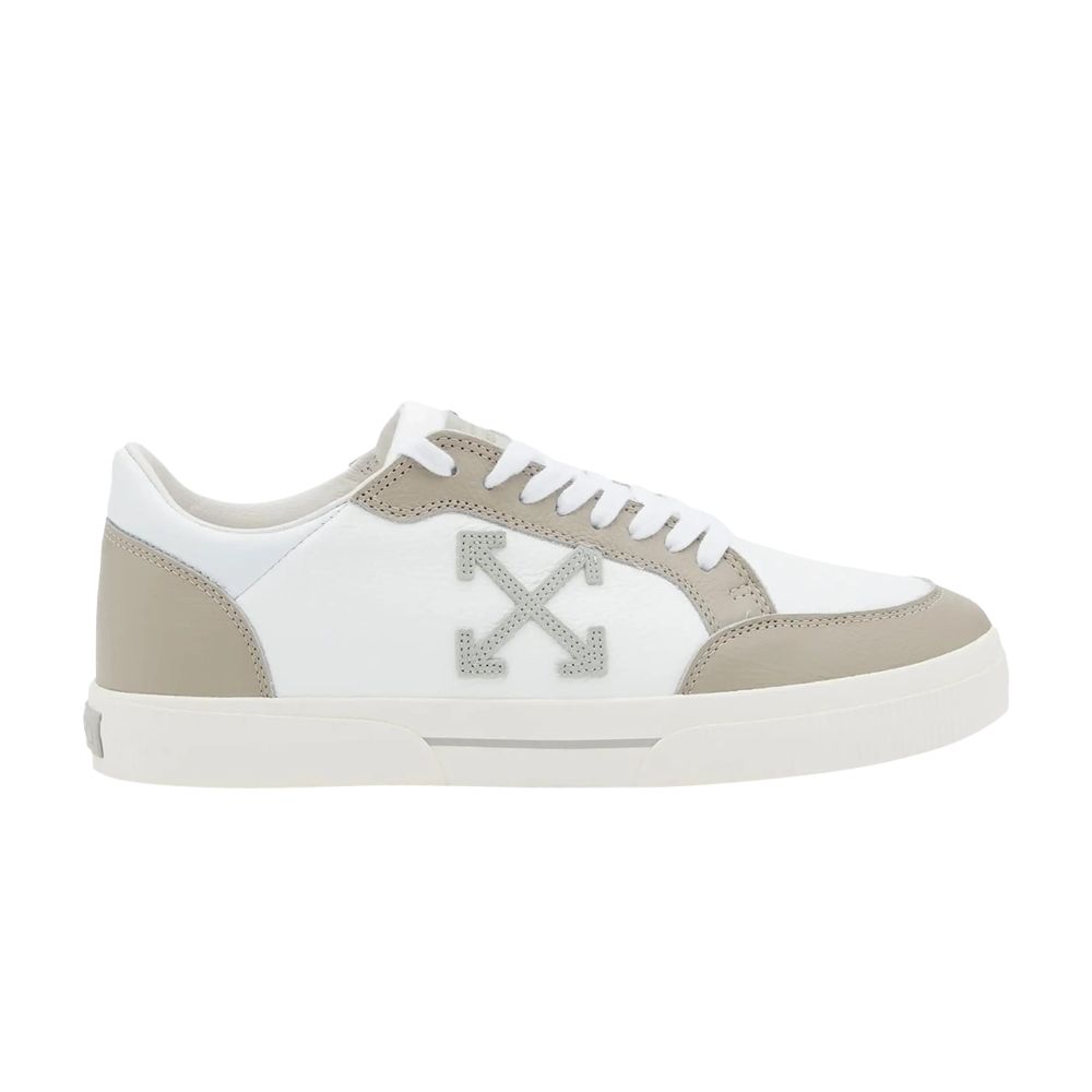 Pre-owned Off-white New Low Vulcanized 'white Sage' | Grey | Men's Size 46 In Gray