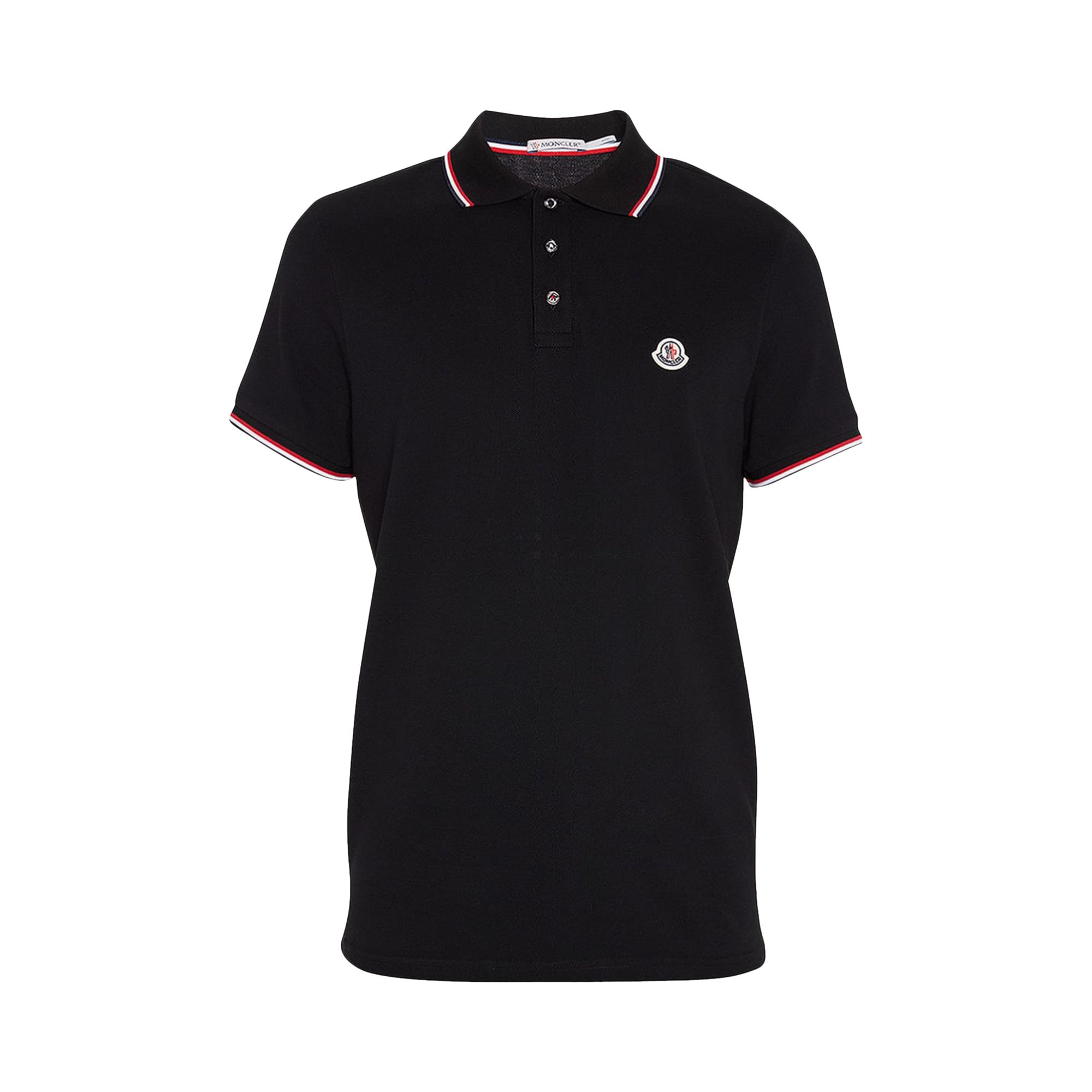 Pre-owned Moncler Classic Tipped Polo Shirt 'black' | Men's Size Xxl