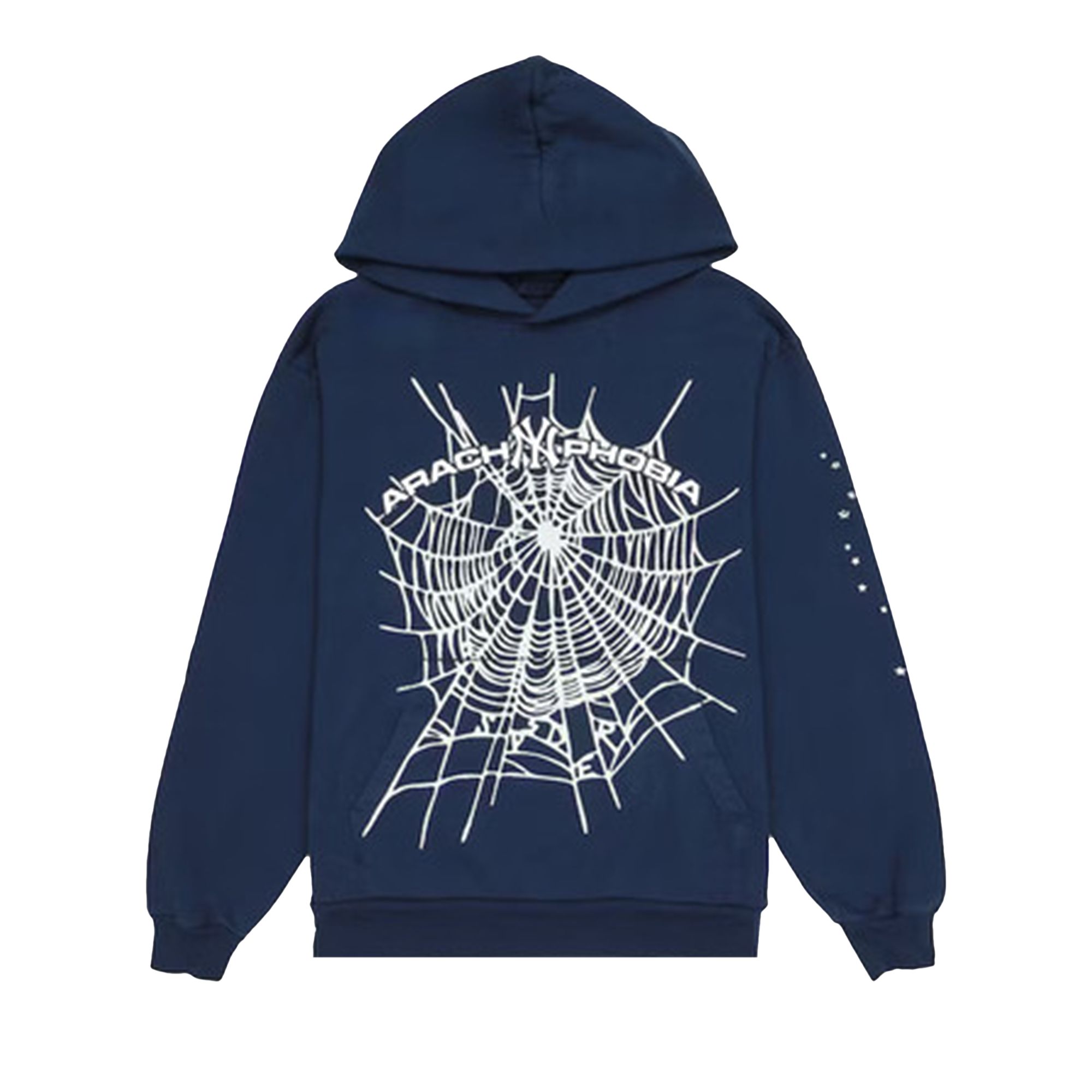 Pre-owned Sp5der Arach Ny Phobia Hoodie 'navy' | Blue | Men's Size S