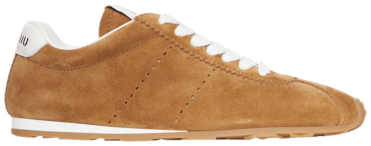 Miu Miu Wmns Plume Suede Sneaker Cannella